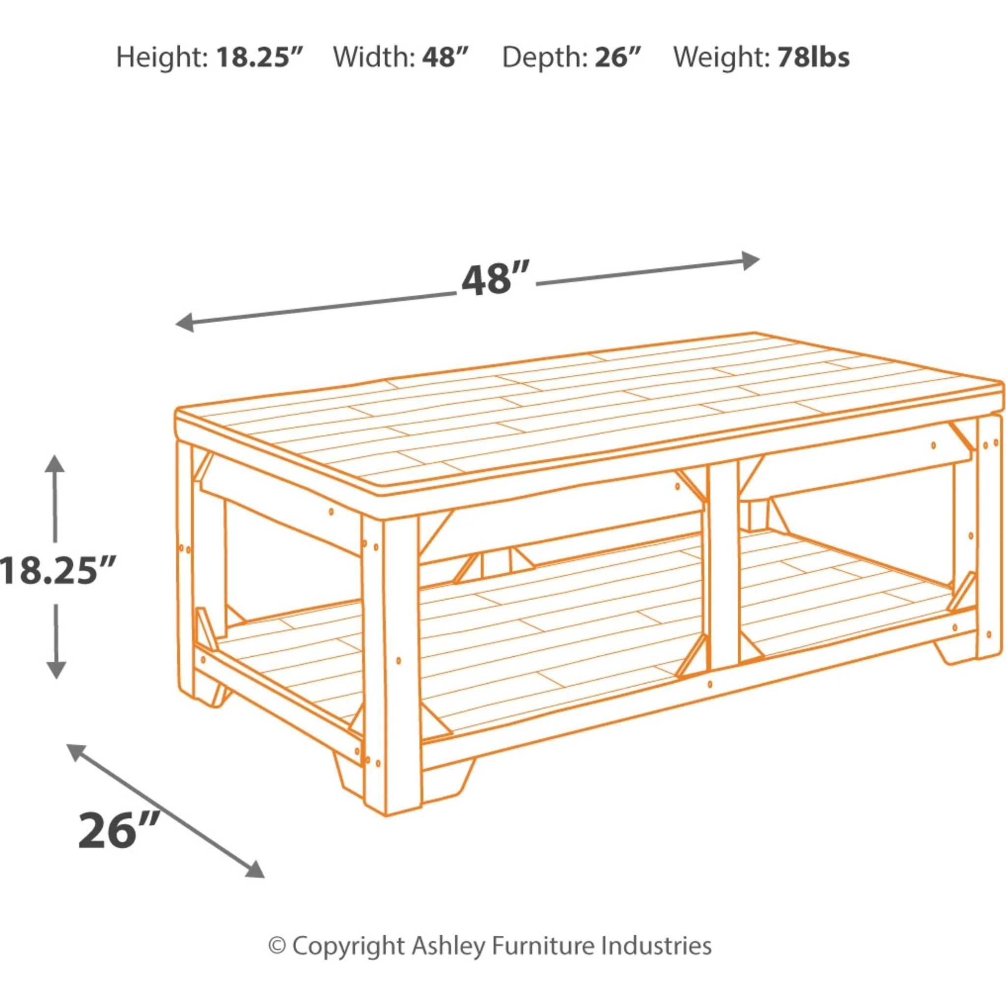 Fregine Coffee Table with Lift Top - Image 4