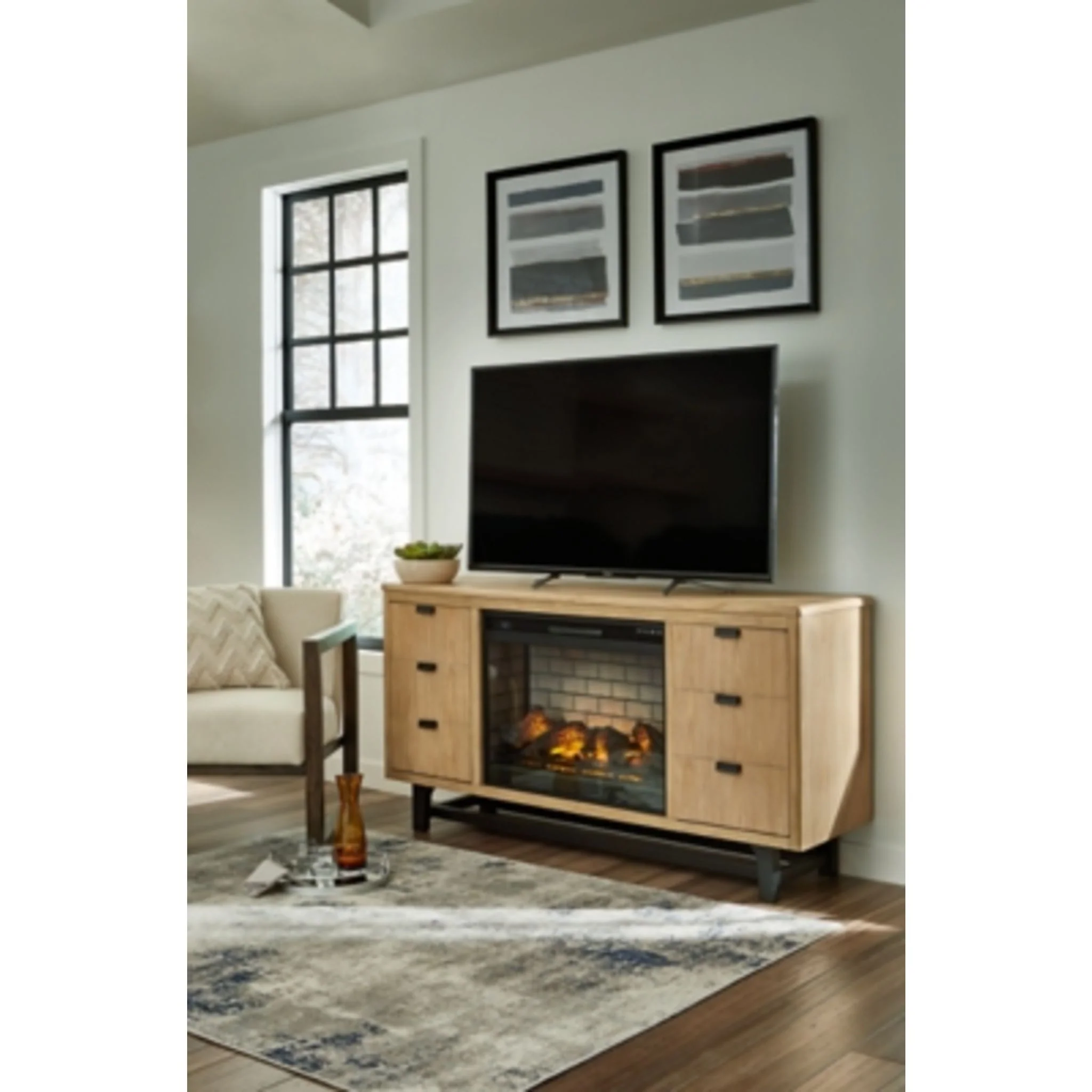 Freslowe TV Stand with Fireplace - Image 6