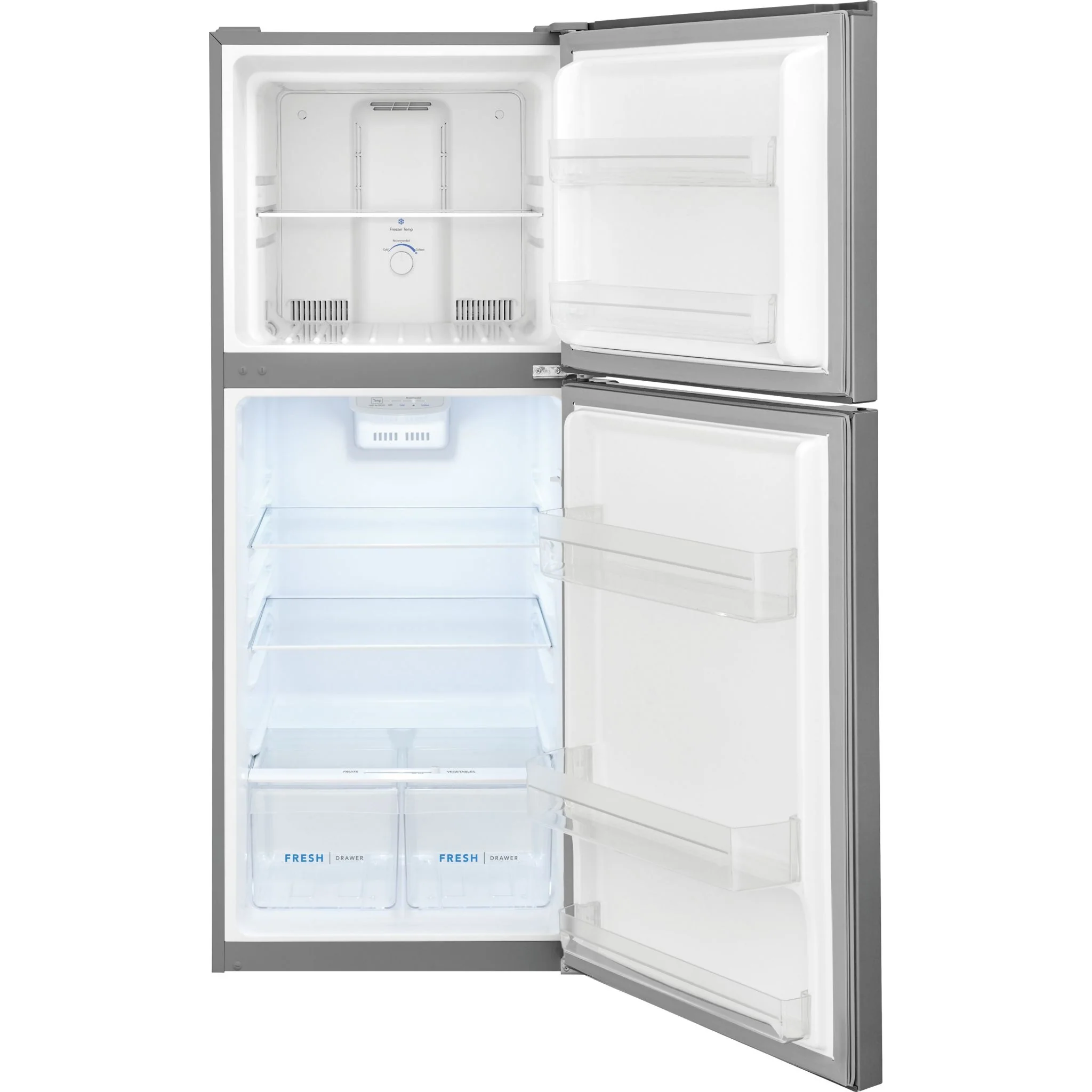 Frigidaire 12 Cu. Ft. Garage Ready Top Freezer Apartment-Size Refrigerator - Stainless Steel ( FFET1222UV ) - Image 8