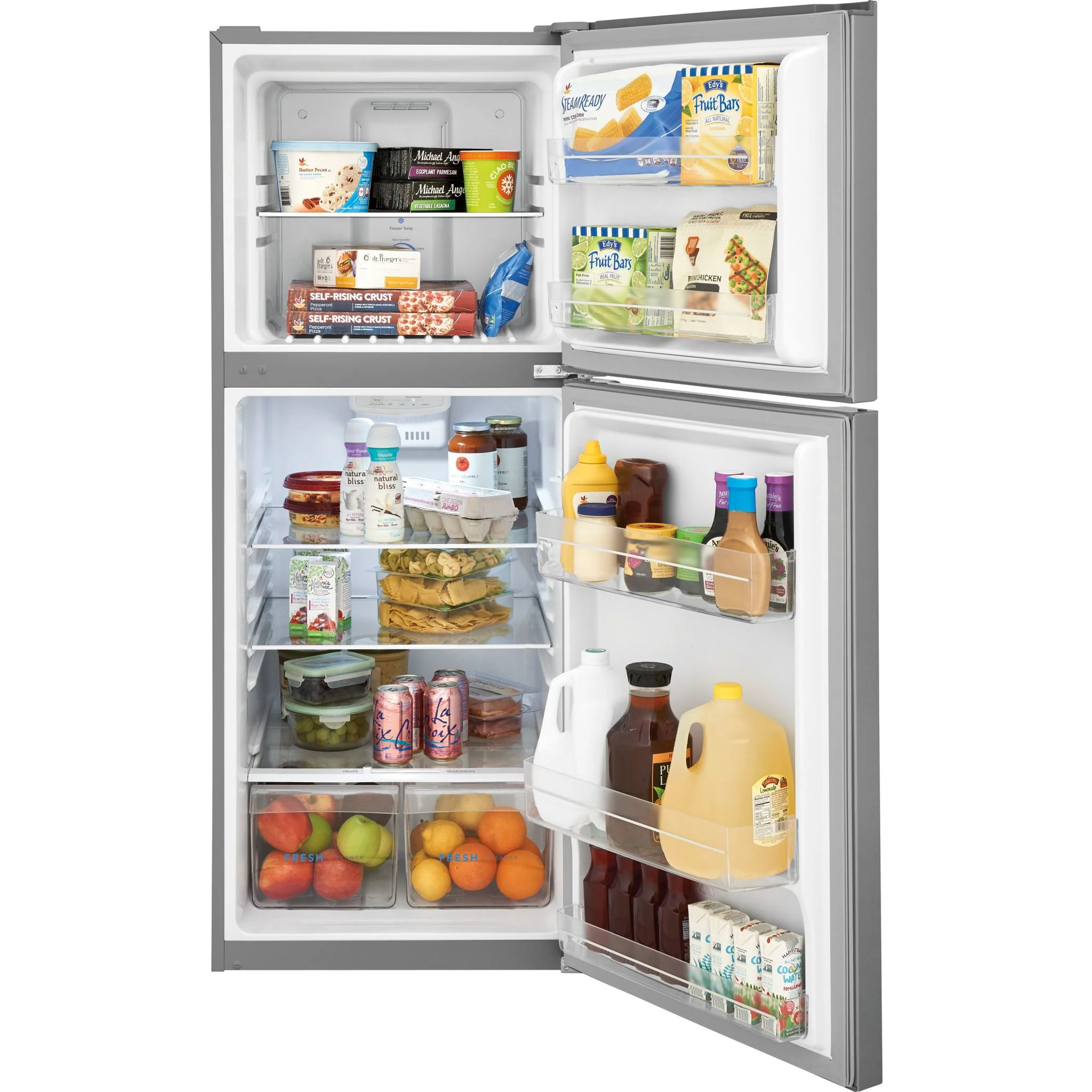 Frigidaire 12 Cu. Ft. Garage Ready Top Freezer Apartment-Size Refrigerator - Stainless Steel ( FFET1222UV ) - Image 9