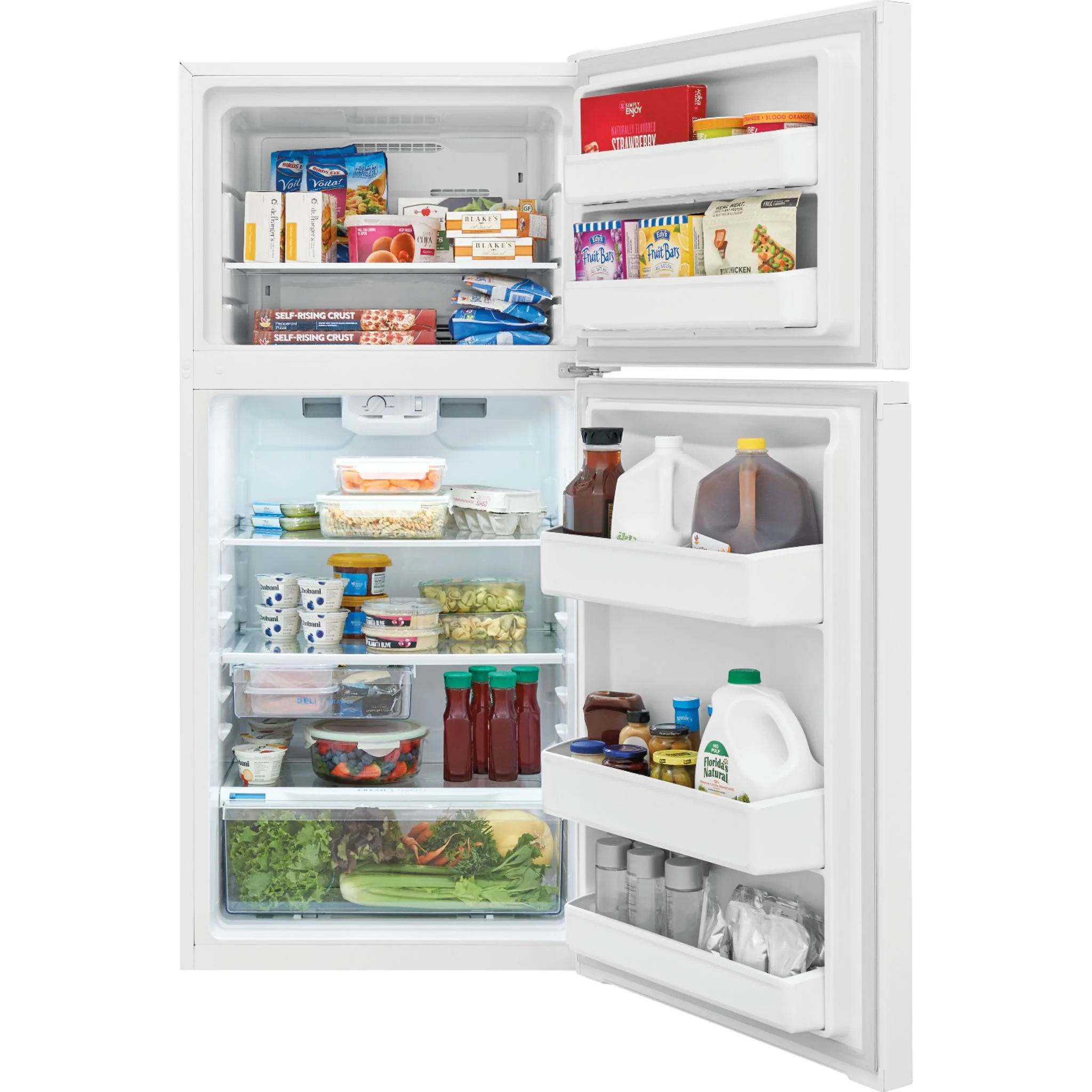 Frigidaire 14 Cu. Ft. Top Freezer Refrigerator - White ( FFHT1425VW ) - Image 5