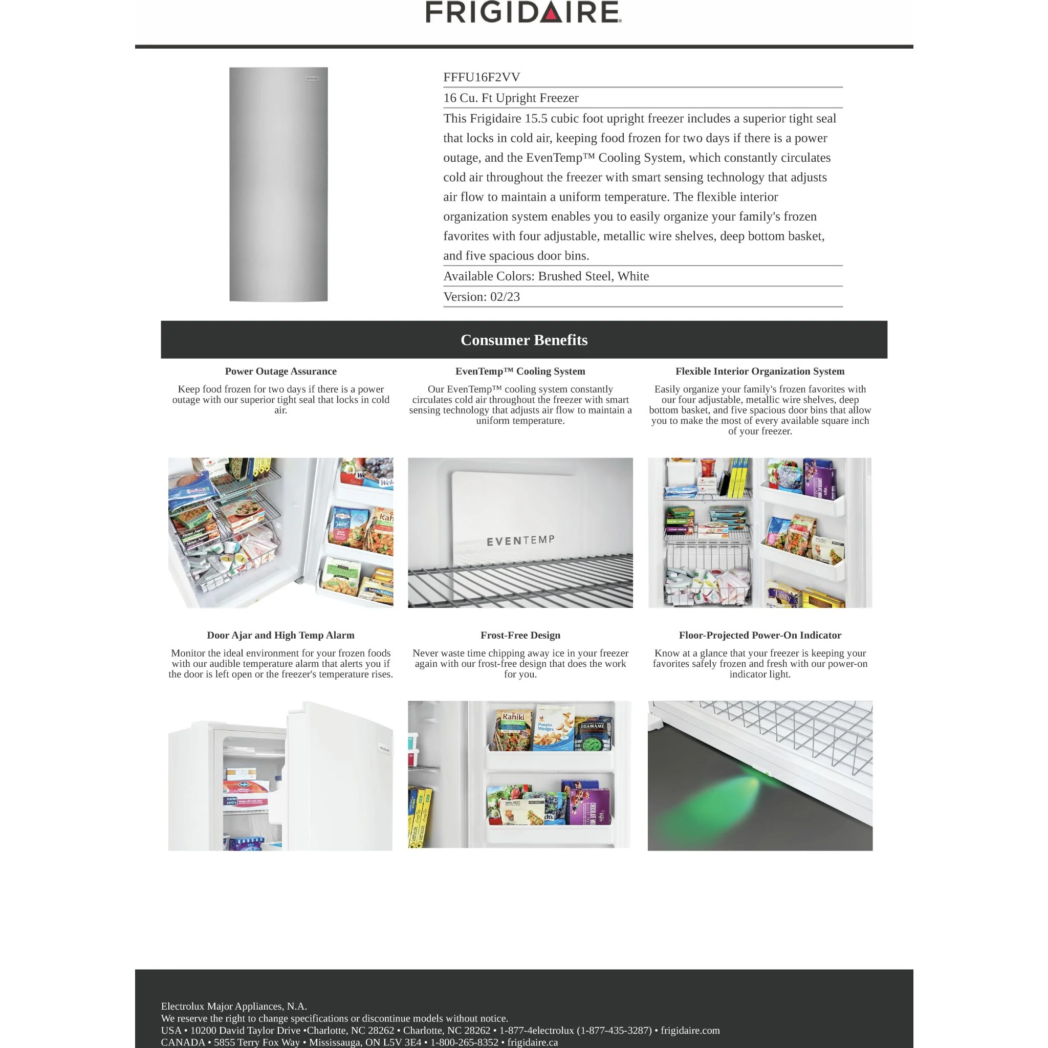 Frigidaire 16 Cu. Ft. Garage Ready Upright Freezer - Stainless Steel ( FFFU16F2VV ) - Image 12