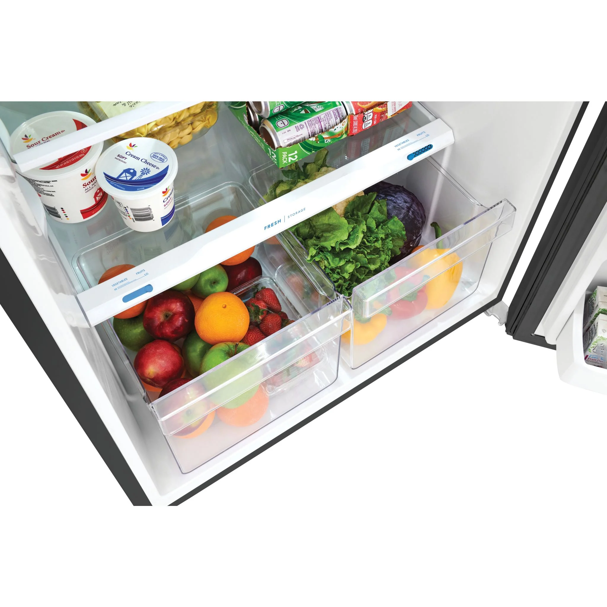 Frigidaire 18 Cu. Ft. Top Freezer Refrigerator - Silver ( FFHT1822UV ) - Image 8