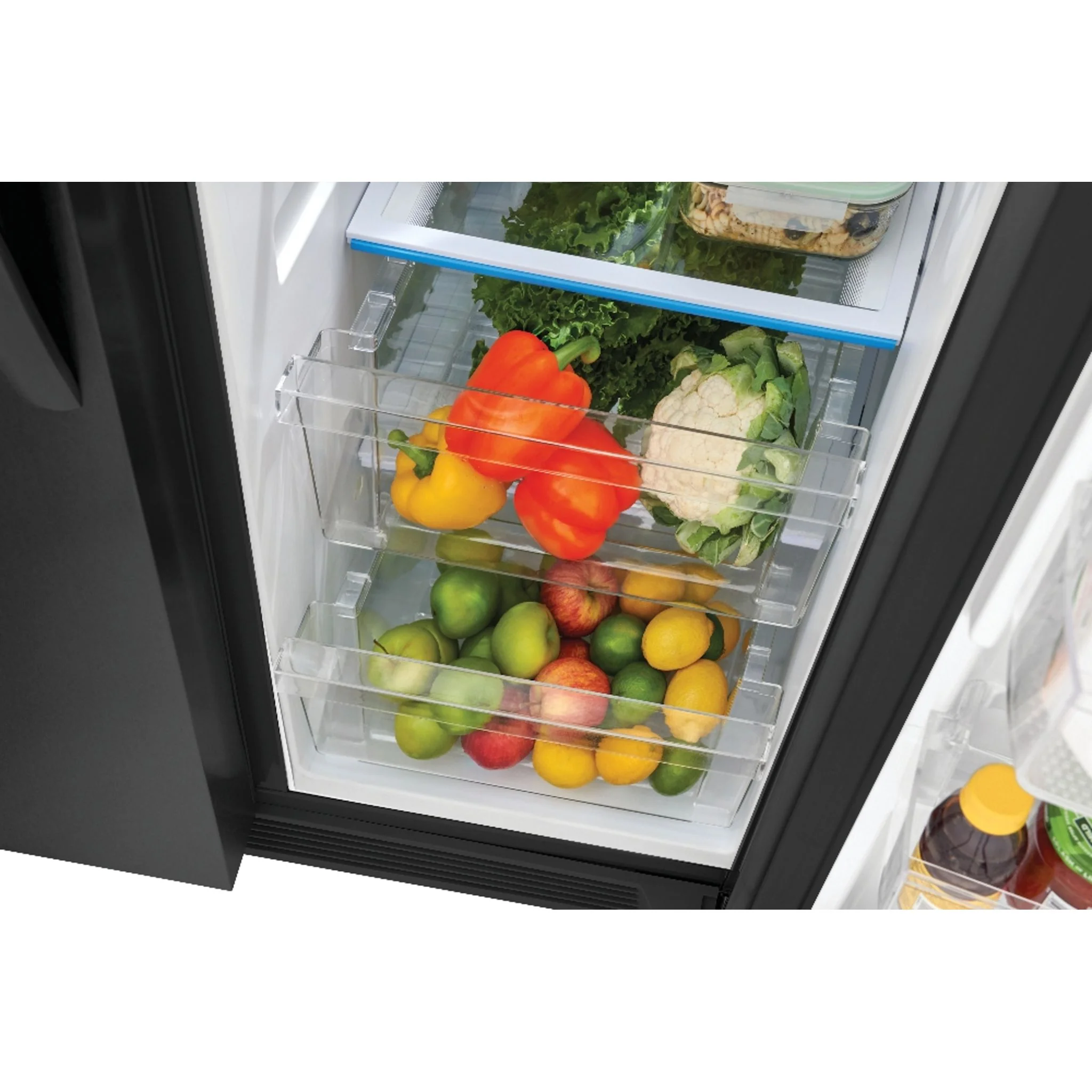 Frigidaire 22 Cu. Ft. 33" Standard Depth Side by Side Refrigerator - Black Stainless ( FRSS2323AD ) - Image 7