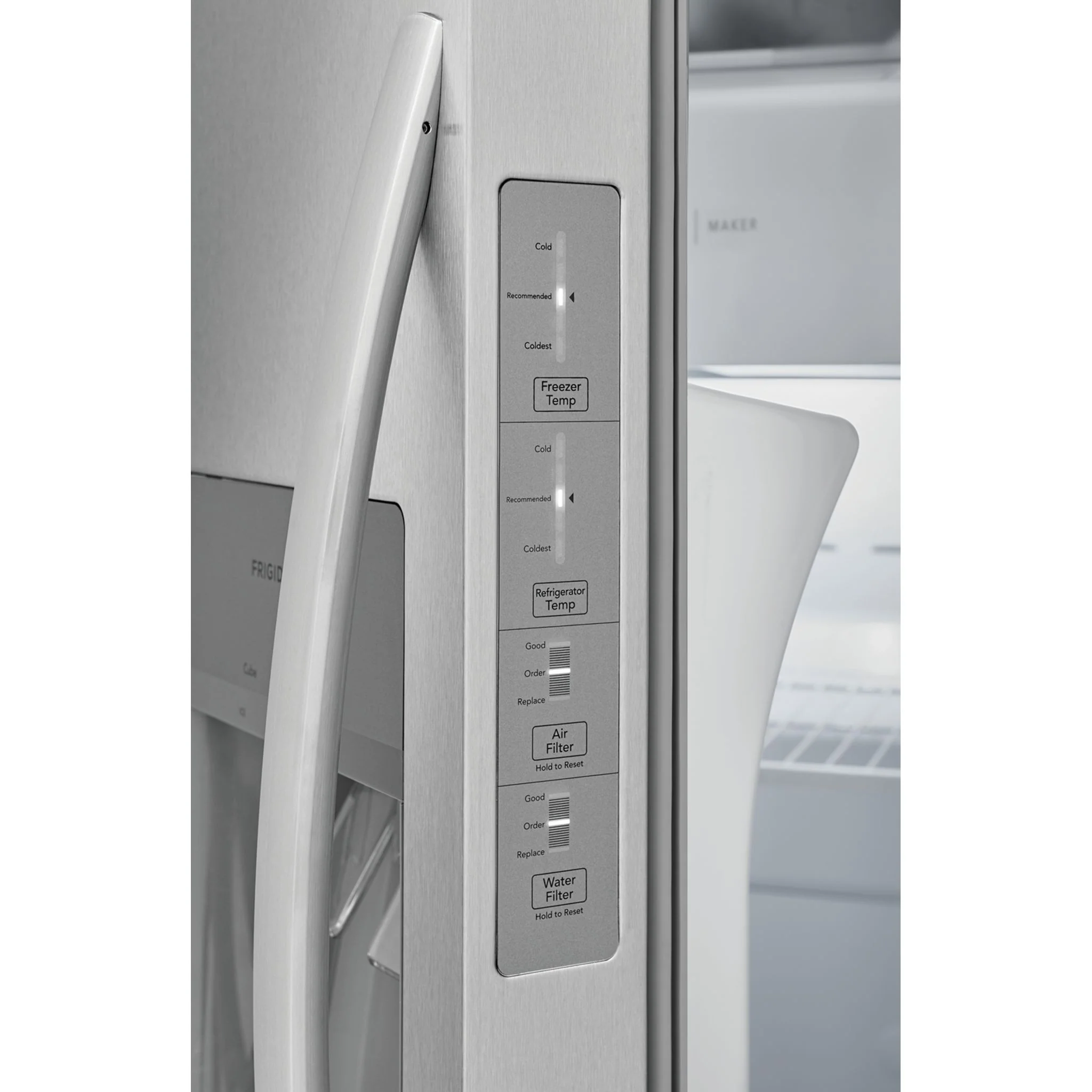 Frigidaire 22 Cu. Ft. 33" Standard Depth Side by Side Refrigerator - Stainless Steel ( FRSS2323AS ) - Image 4