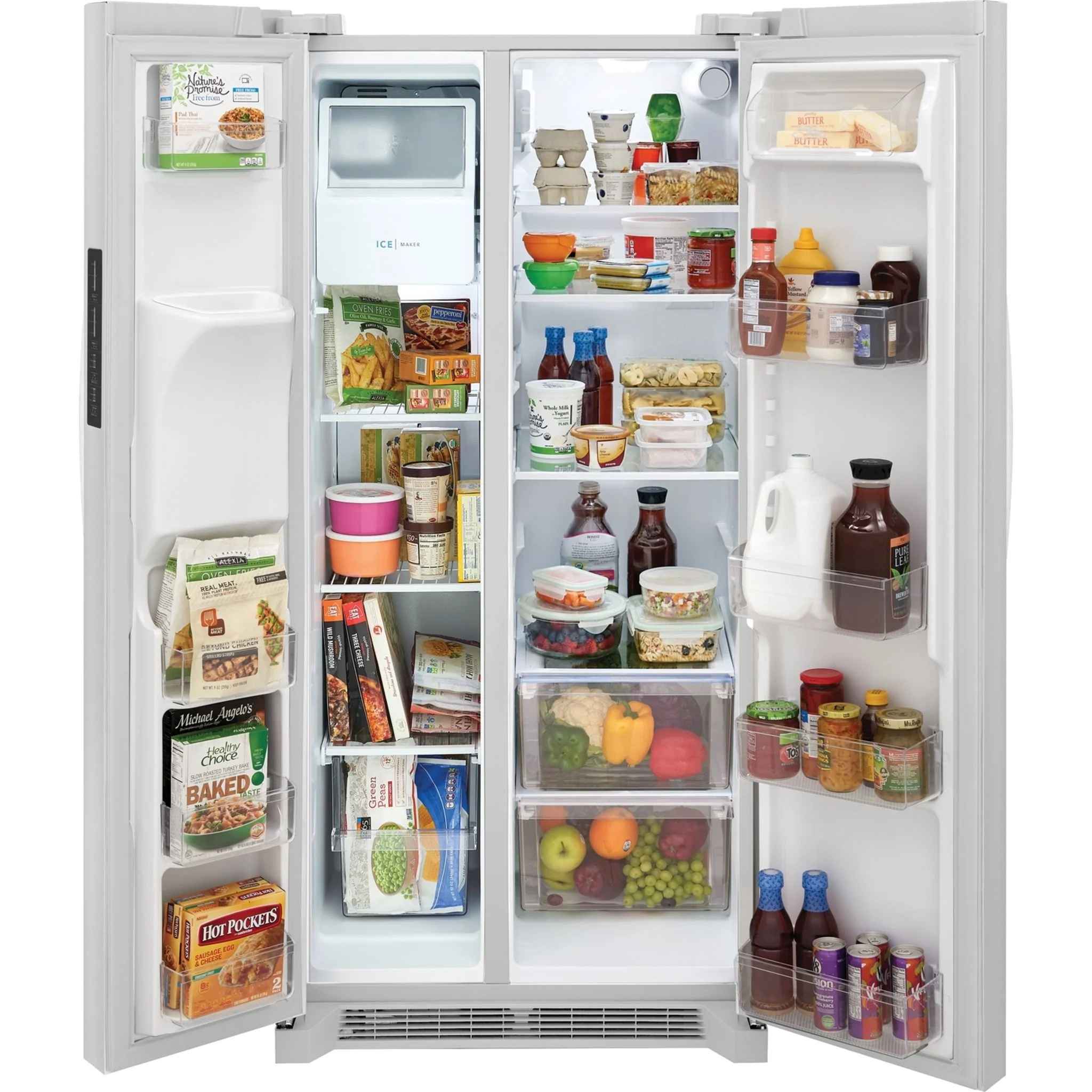 Frigidaire 22 Cu. Ft. 33" Standard Depth Side by Side Refrigerator - White ( FRSS2323AW ) - Image 8