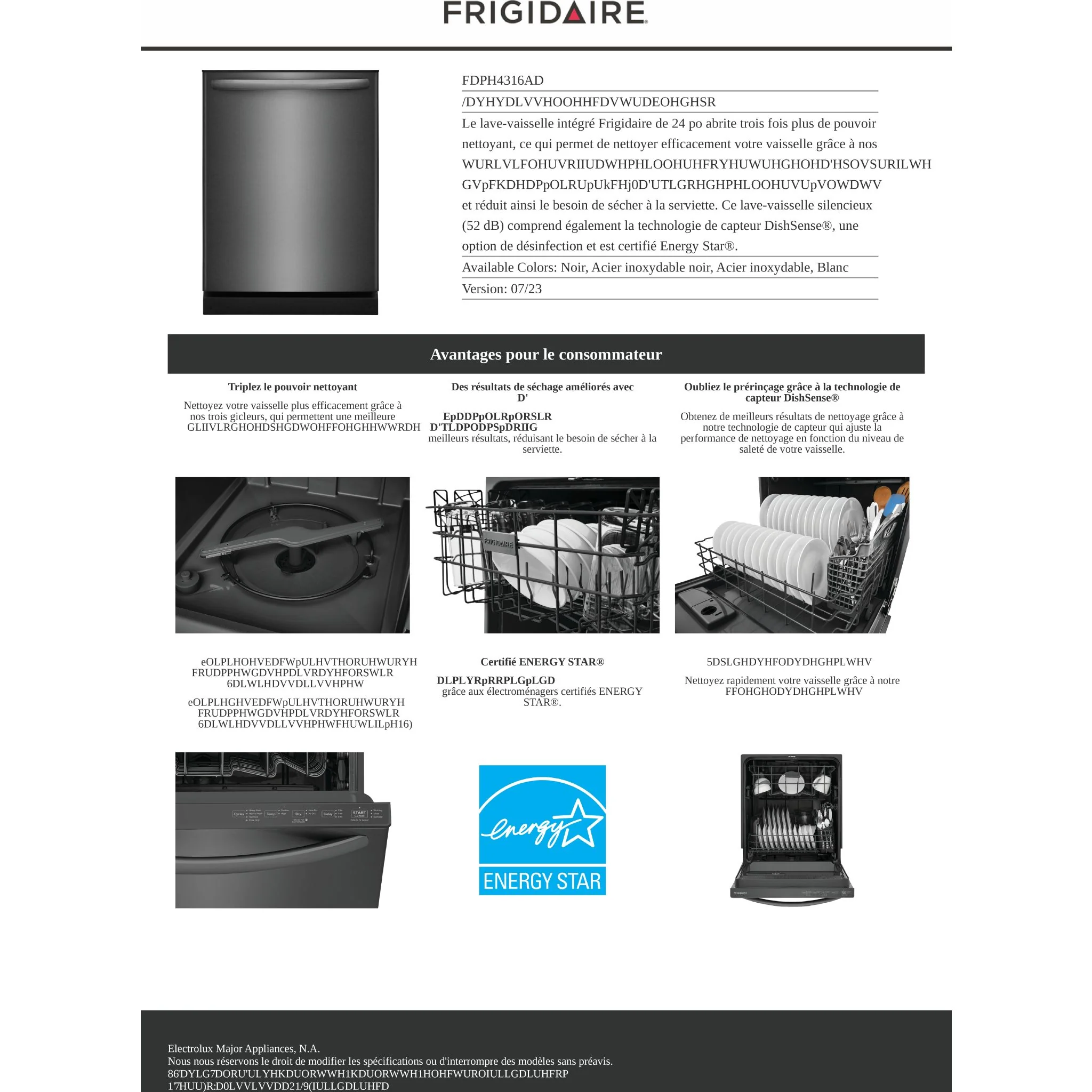 Frigidaire 24" Built-In Dishwasher - Black Stainless ( FDPH4316AD ) - Image 14