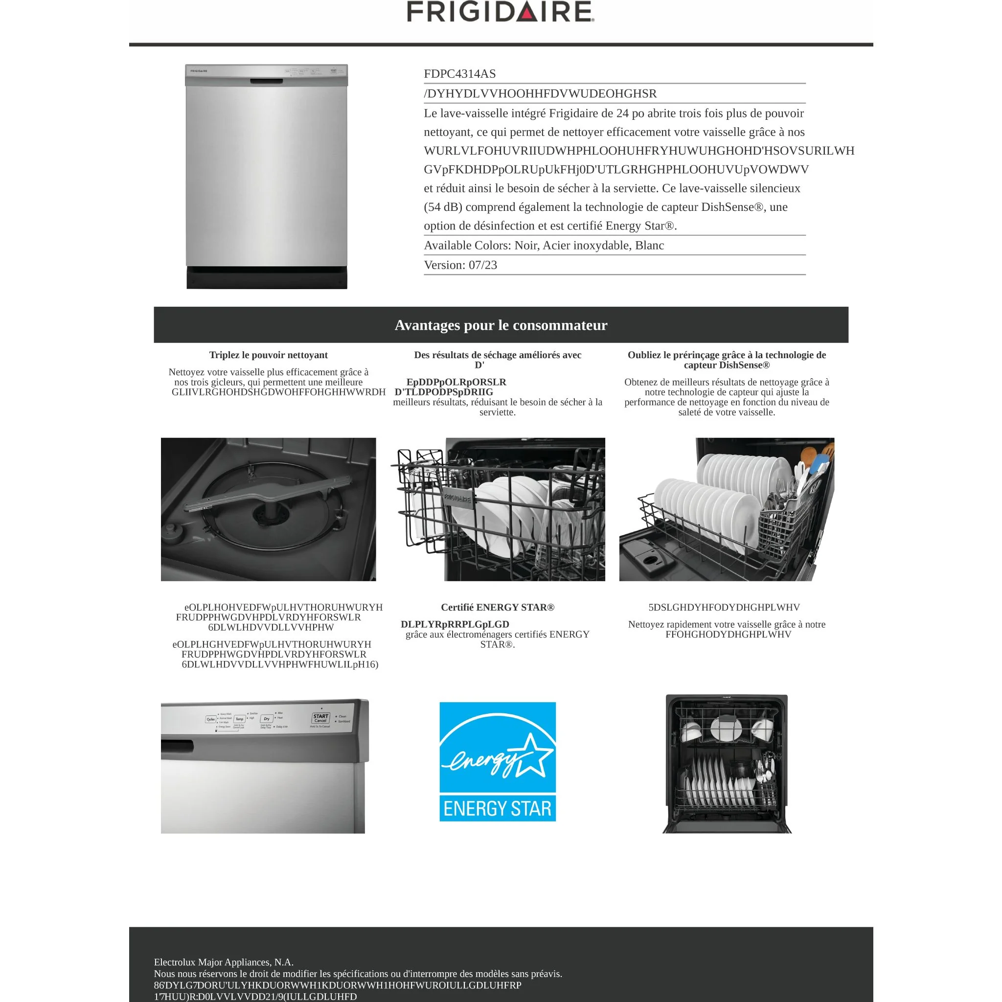 Frigidaire 24" Built-In Dishwasher - Stainless Steel ( FDPC4314AS ) - Image 16