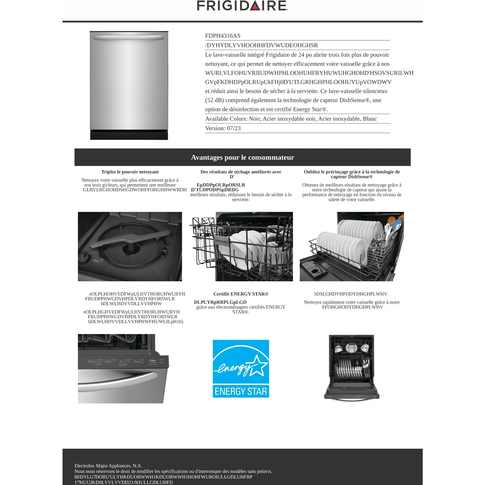Frigidaire 24" Built-In Dishwasher - Stainless Steel ( FDPH4316AS ) - Image 16