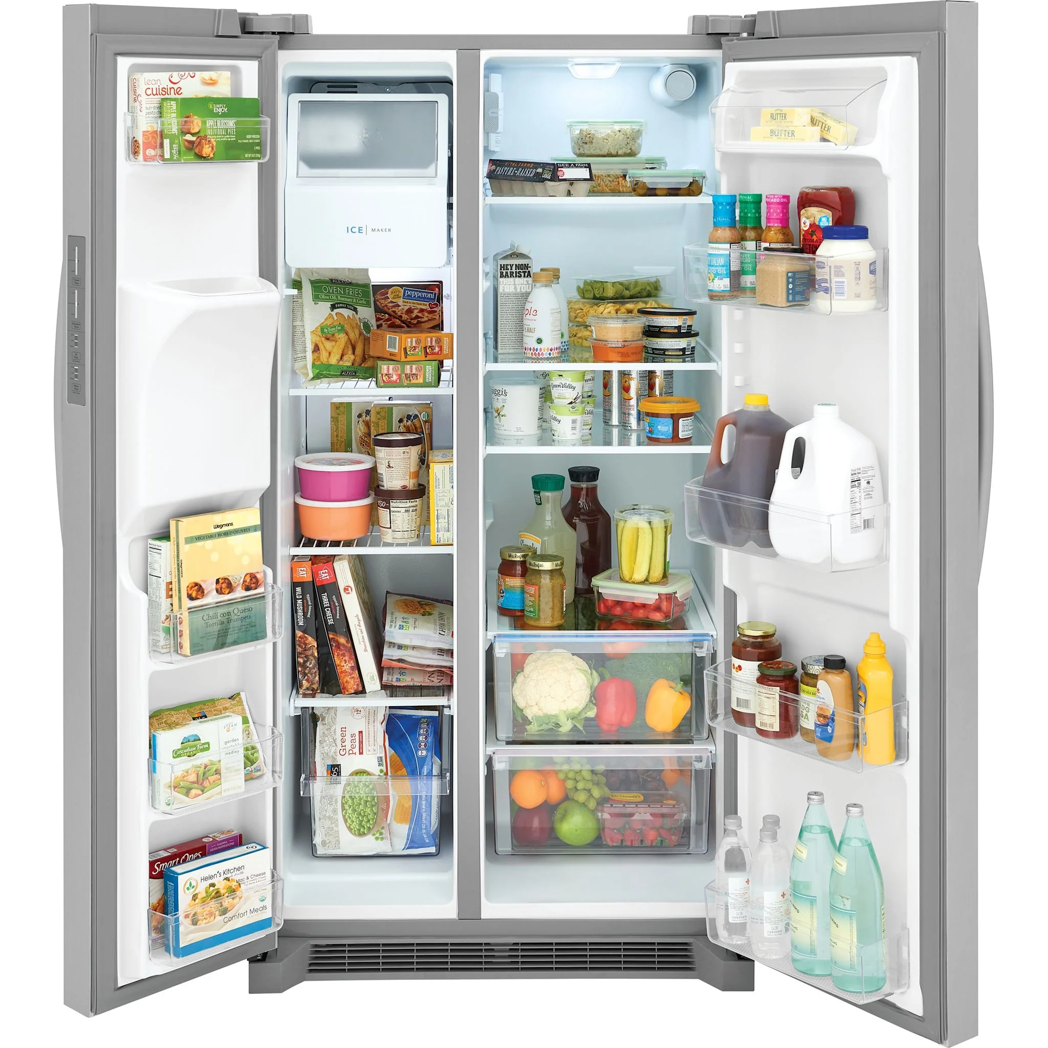 Frigidaire 25.6 Cu. Ft. 36" Standard Depth Side by Side Refrigerator - Stainless Steel (FRSS2623AS) - Image 12