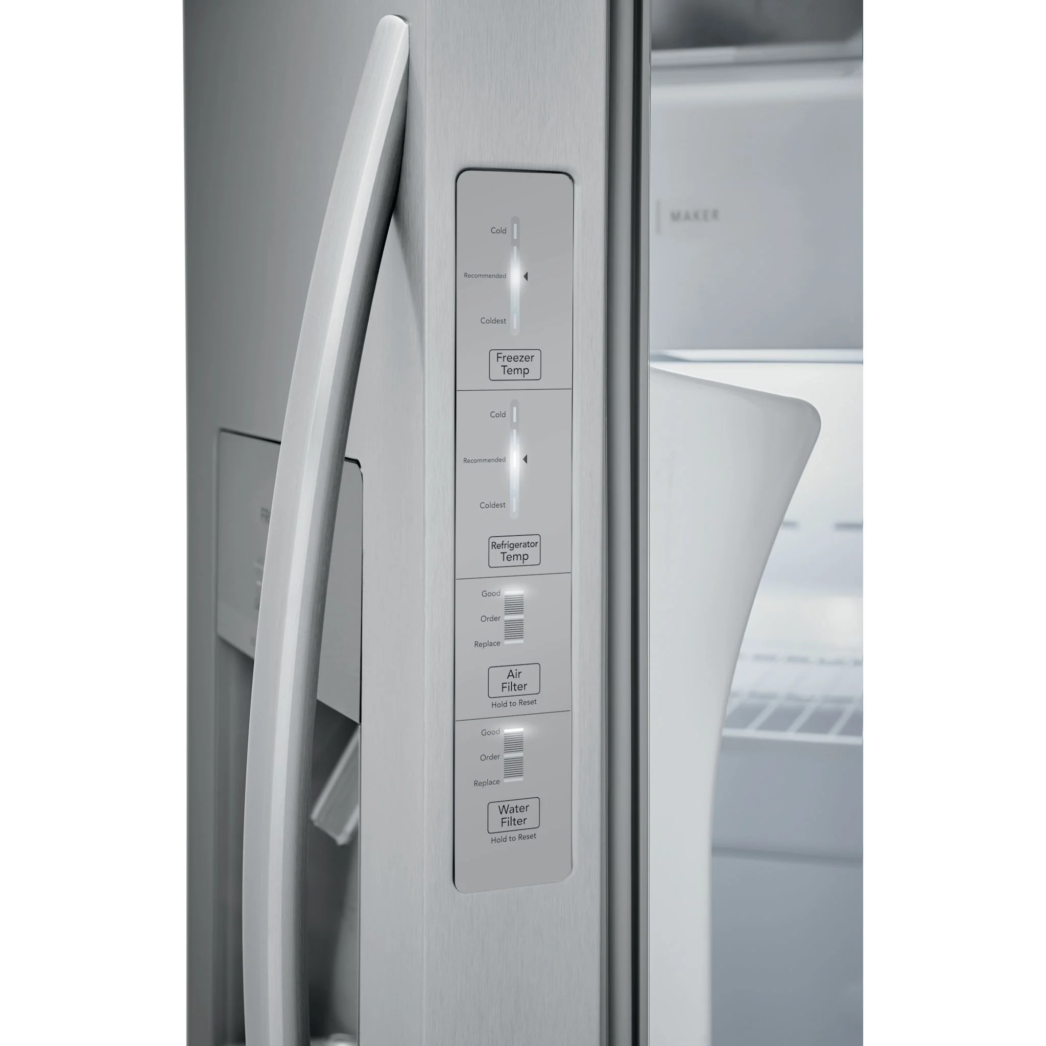 Frigidaire 25.6 Cu. Ft. 36" Standard Depth Side by Side Refrigerator - Stainless Steel (FRSS2623AS) - Image 6