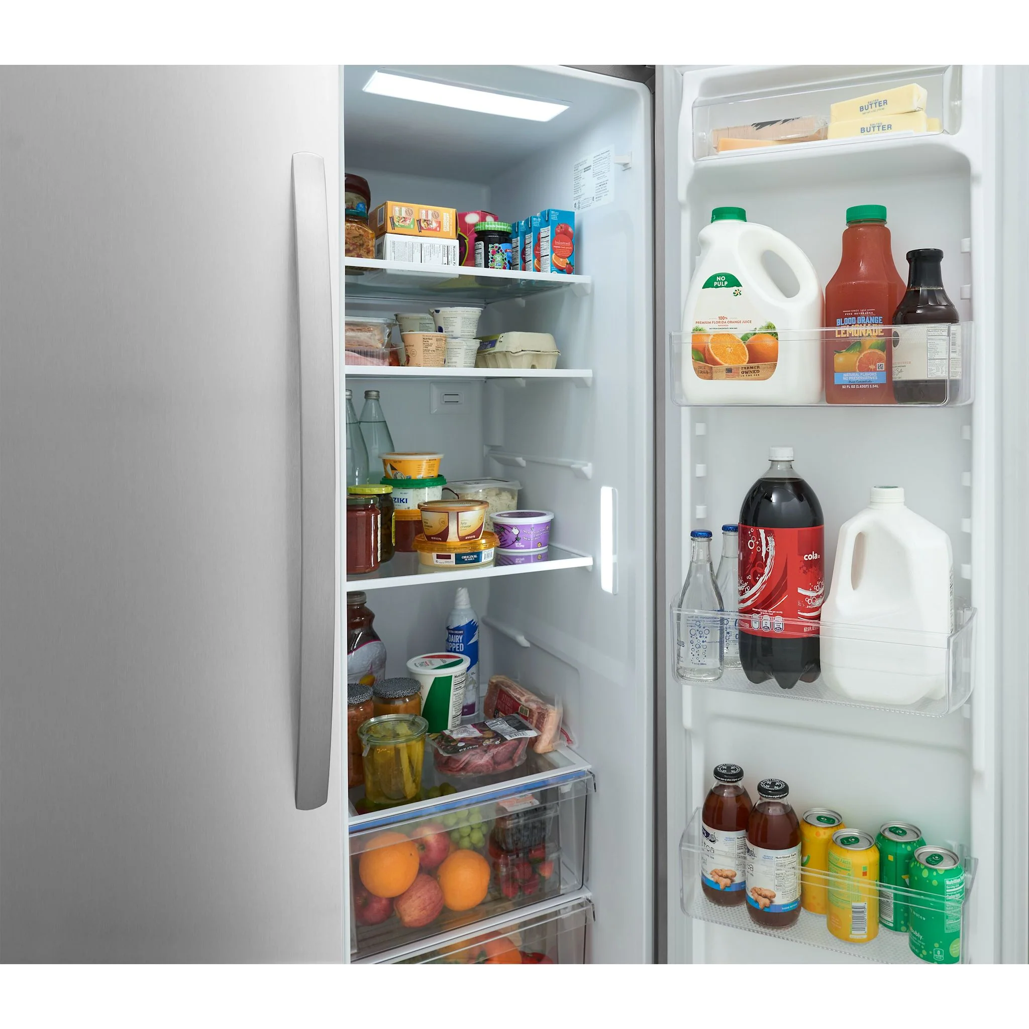 Frigidaire 26 Cu. Ft. 36" Standard-Depth Side-by-Side Refrigerator - SmudgeProof Stainless Steel (FRSN2610AF) - Image 2