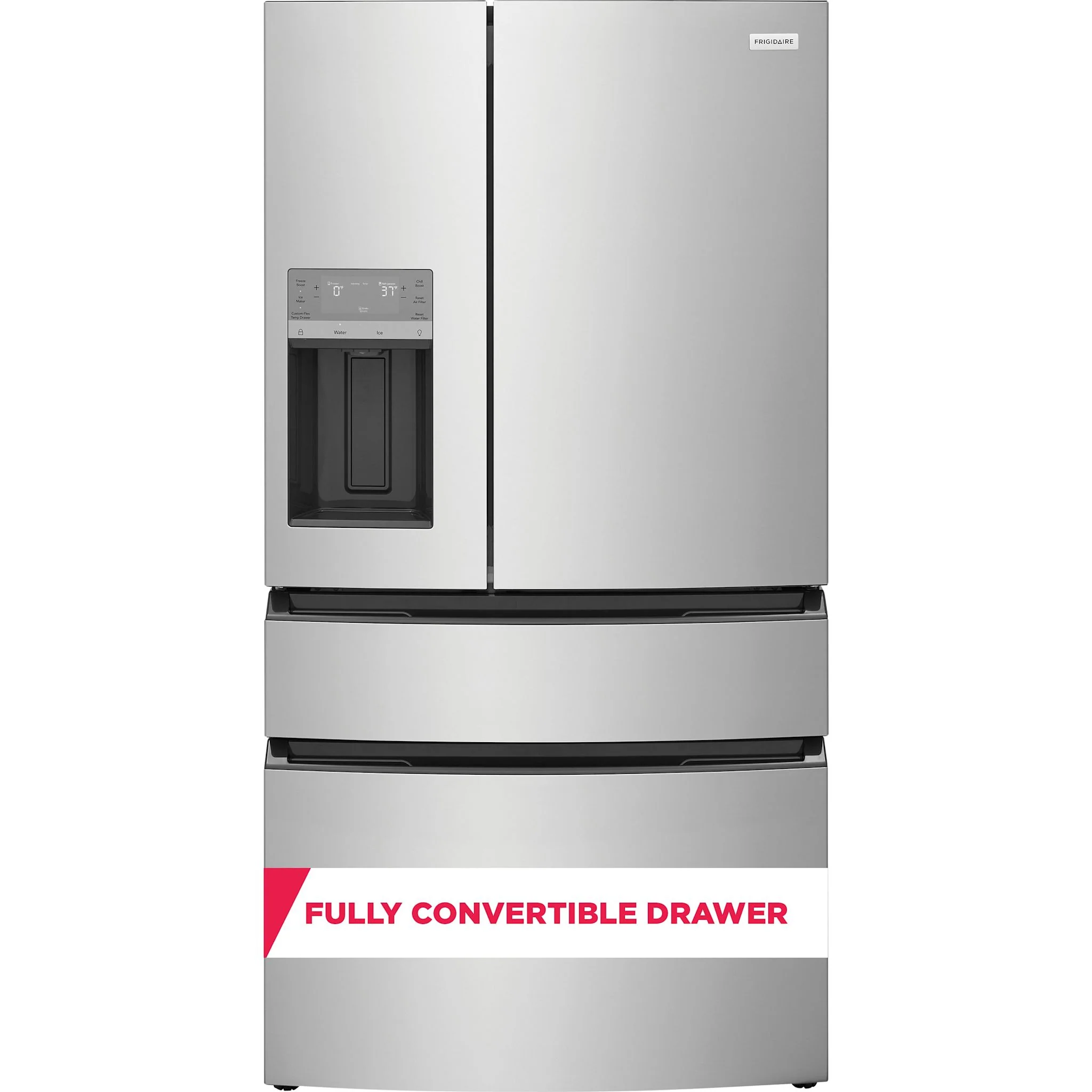 Frigidaire 26 Cu. Ft. Standard-Depth 4-Door French Door Refrigerator - Stainless Steel ( FRMS2733AV ) - Image 2