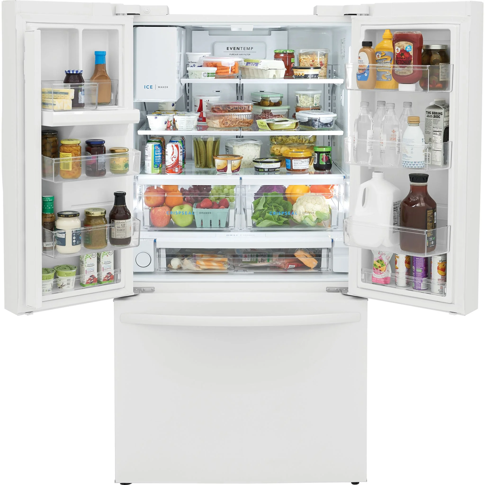 Frigidaire 28 Cu. Ft. Standard-Depth French Door Refrigerator - White ( FRFS2823AW ) - Image 8