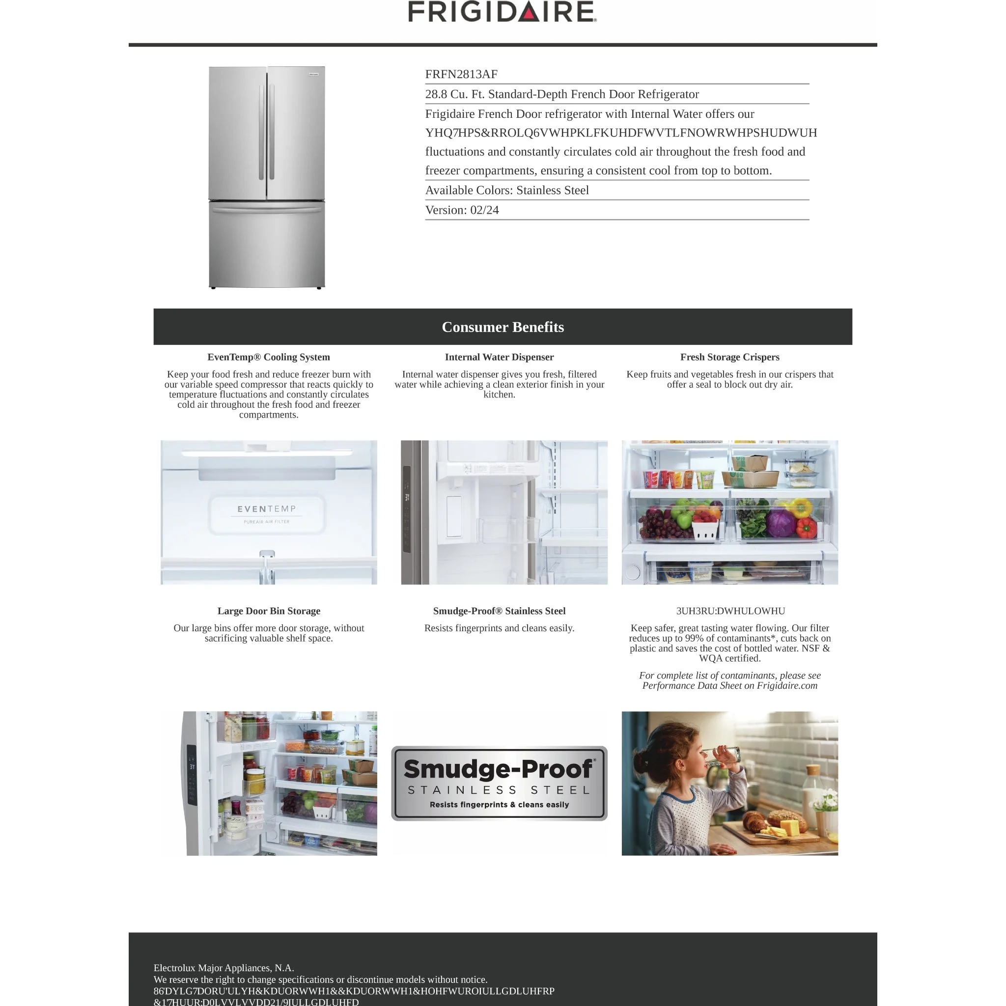 Frigidaire 29 Cu. Ft. Standard-Depth French Door Refrigerator - Stainless Steel ( FRFN2813AF ) - Image 13