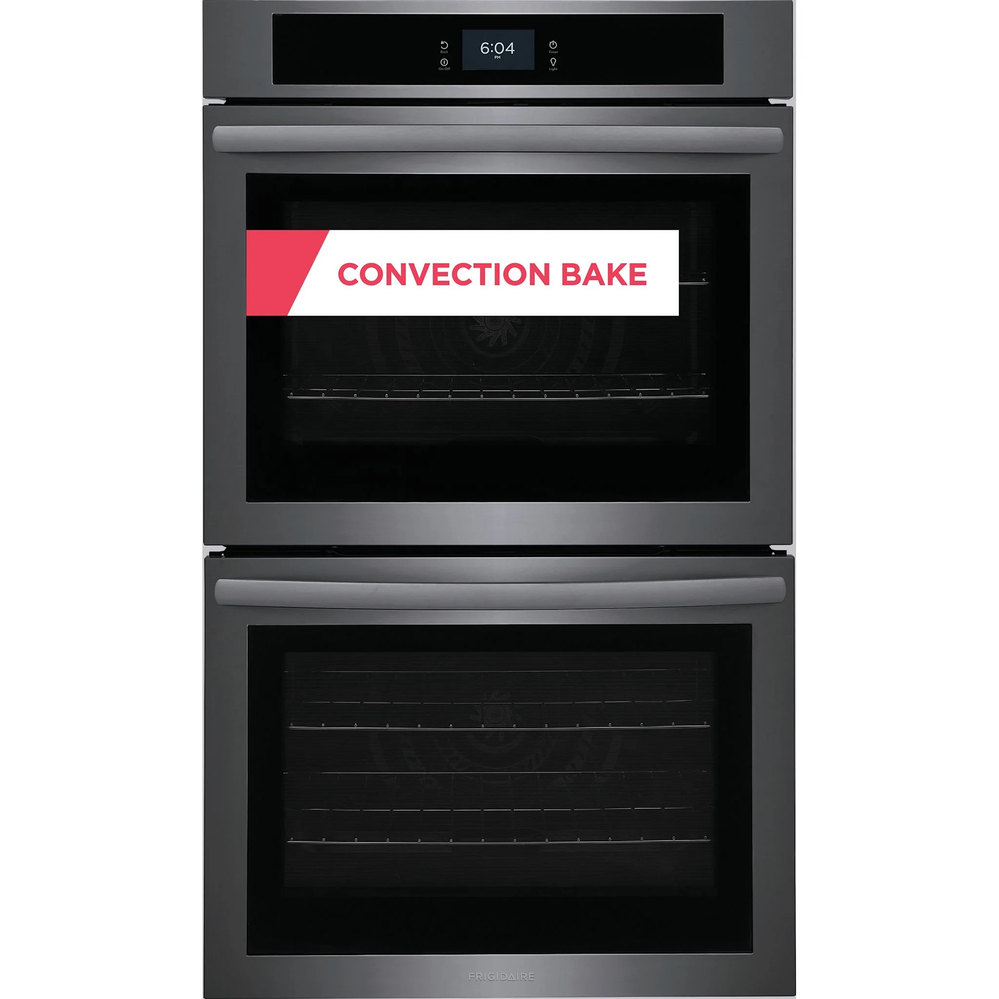 Frigidaire 30" Double Electric Wall Oven with Fan Convection - Black Stainless ( FCWD3027AD ) - Image 2