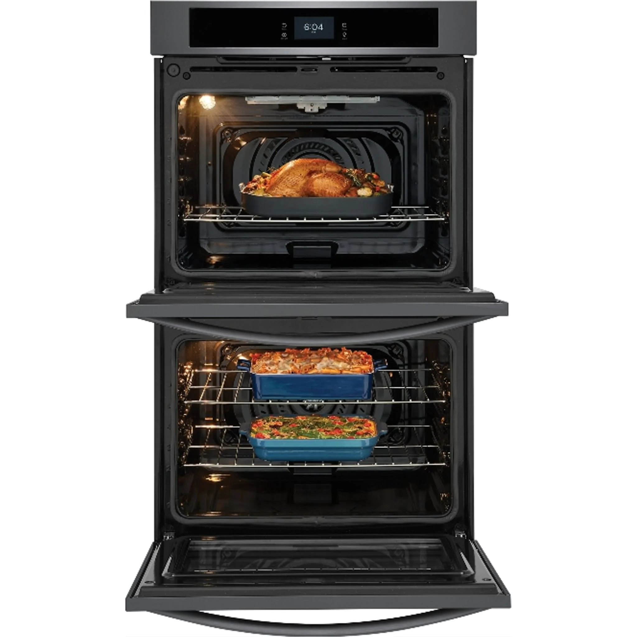 Frigidaire 30" Double Electric Wall Oven with Fan Convection - Black Stainless ( FCWD3027AD ) - Image 9