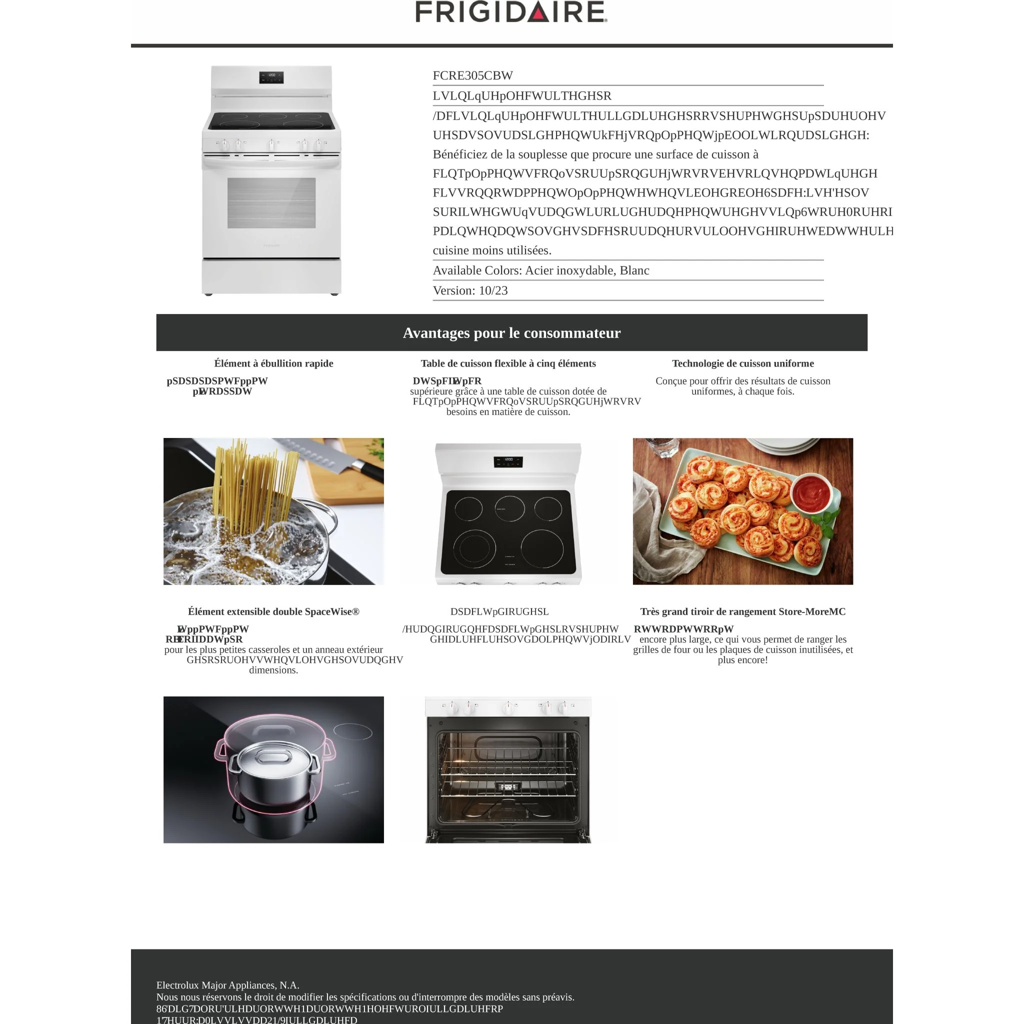 Frigidaire 30" Electric Range - White ( FCRE305CBW ) - Image 11