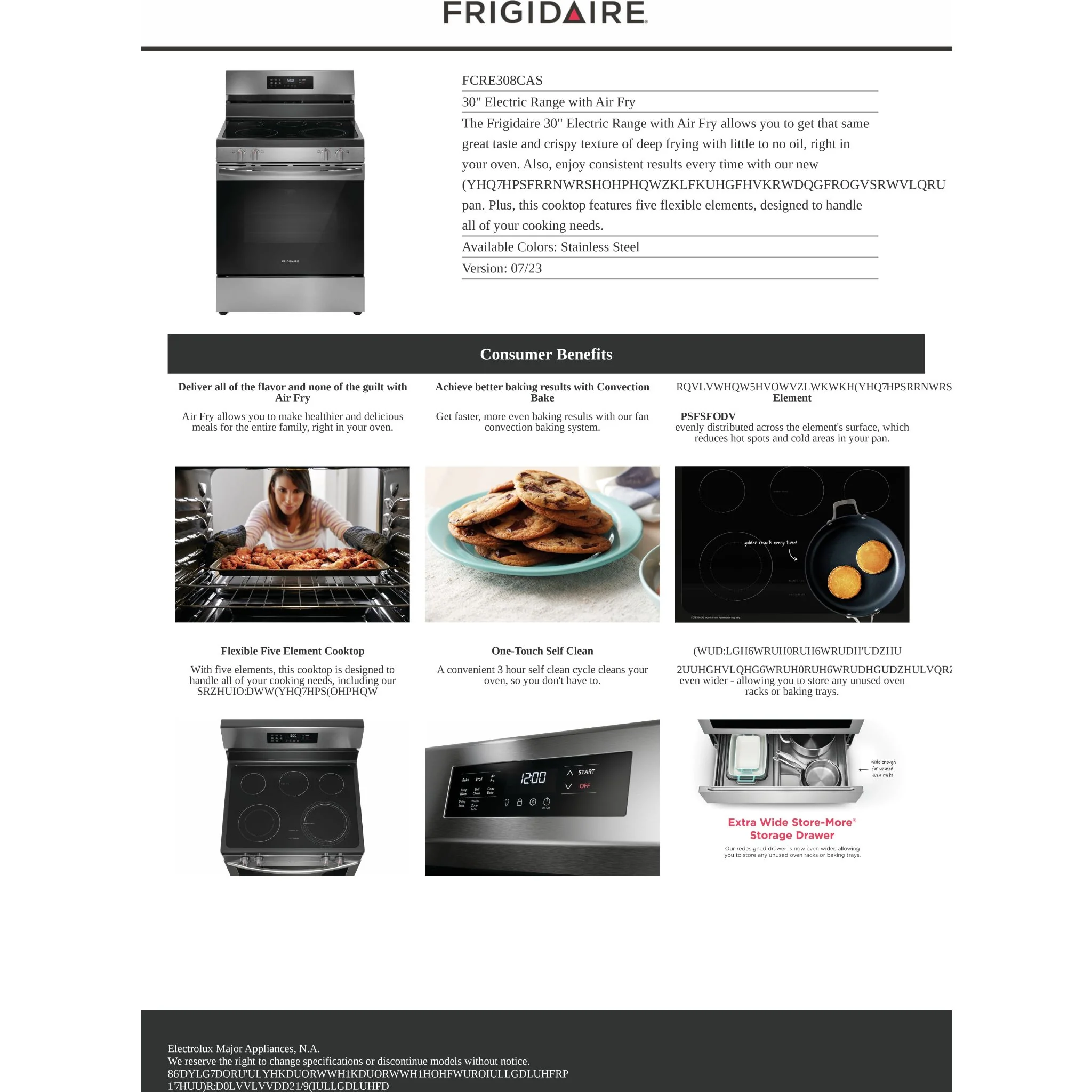 Frigidaire 30" Electric Range with Air Fry - Stainless Steel ( FCRE308CAS ) - Image 11