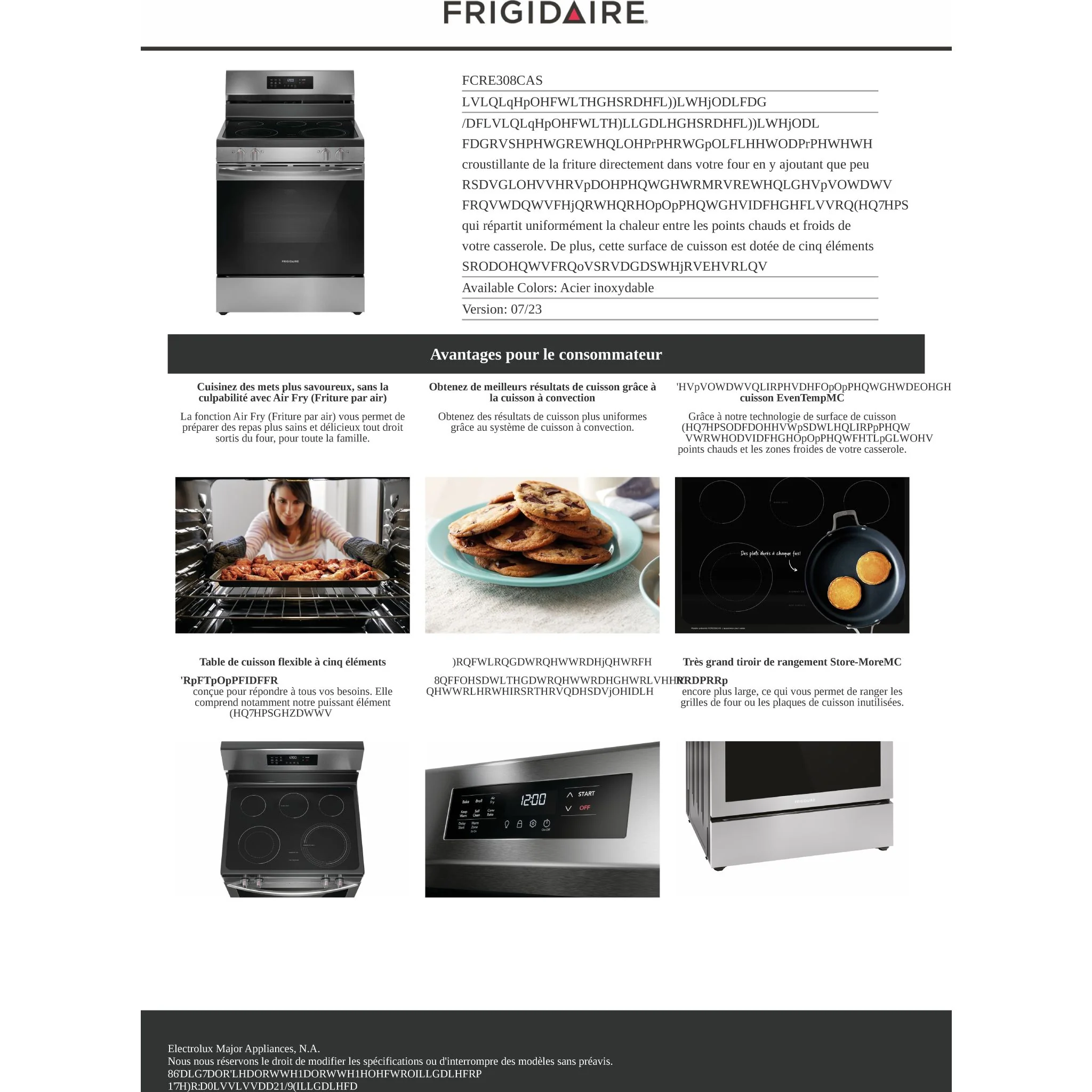 Frigidaire 30" Electric Range with Air Fry - Stainless Steel ( FCRE308CAS ) - Image 12