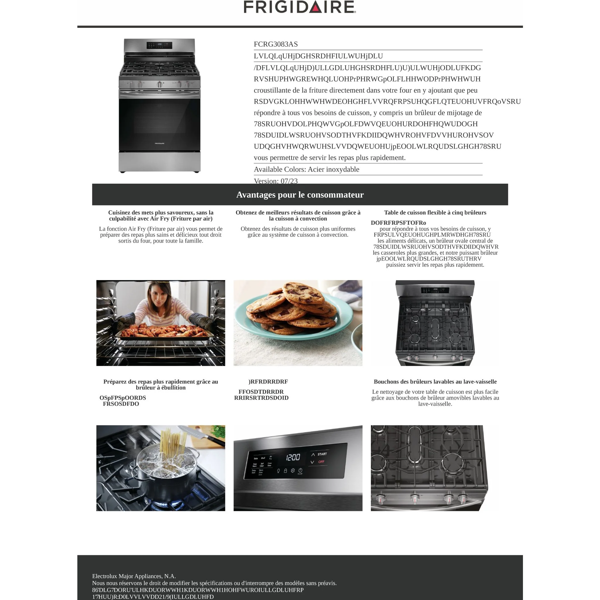 Frigidaire 30" Gas Range with Air Fry - Stainless Steel ( FCRG3083AS ) - Image 12