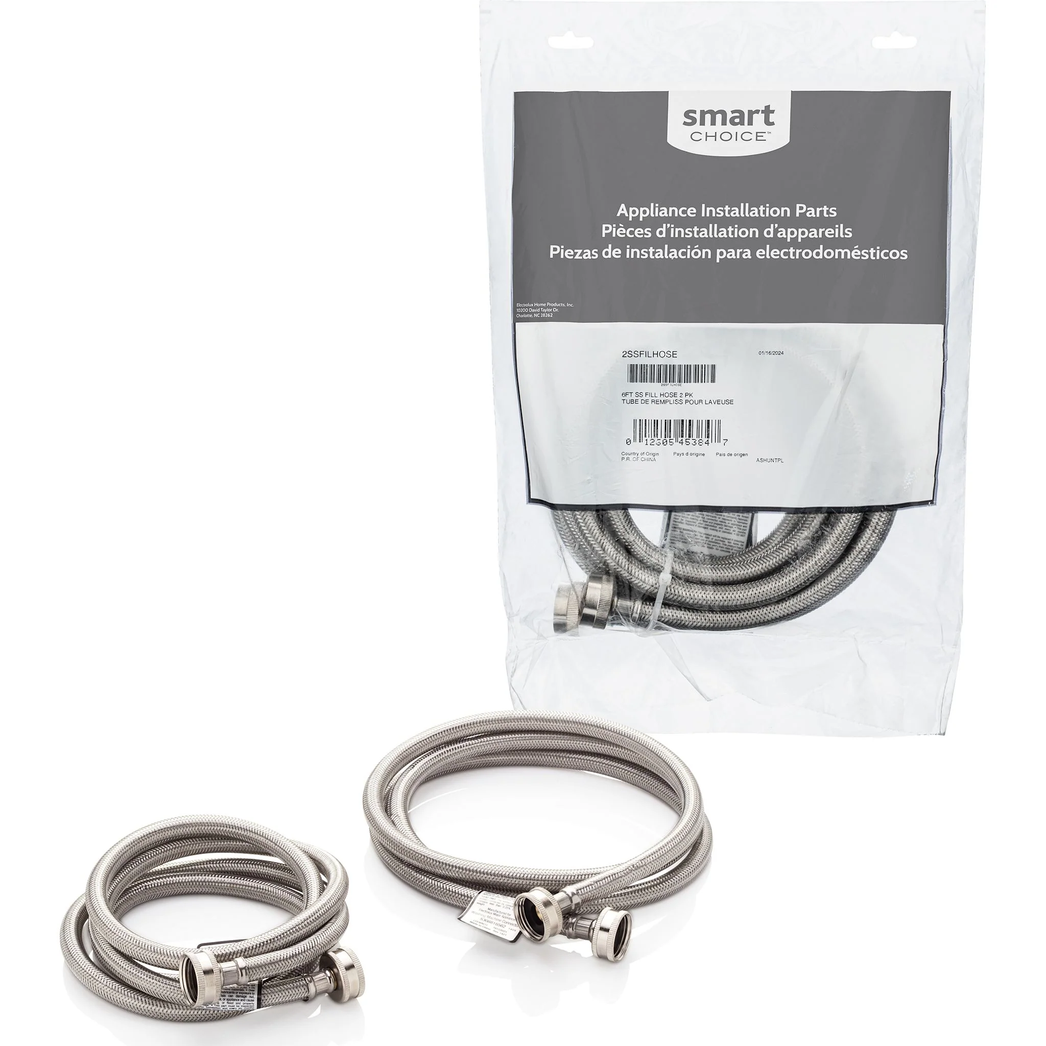 Frigidaire 6' Stainless Steel Braided Fill Hose 2 Pack -  ( 2SSFILHOSE ) - Image 2