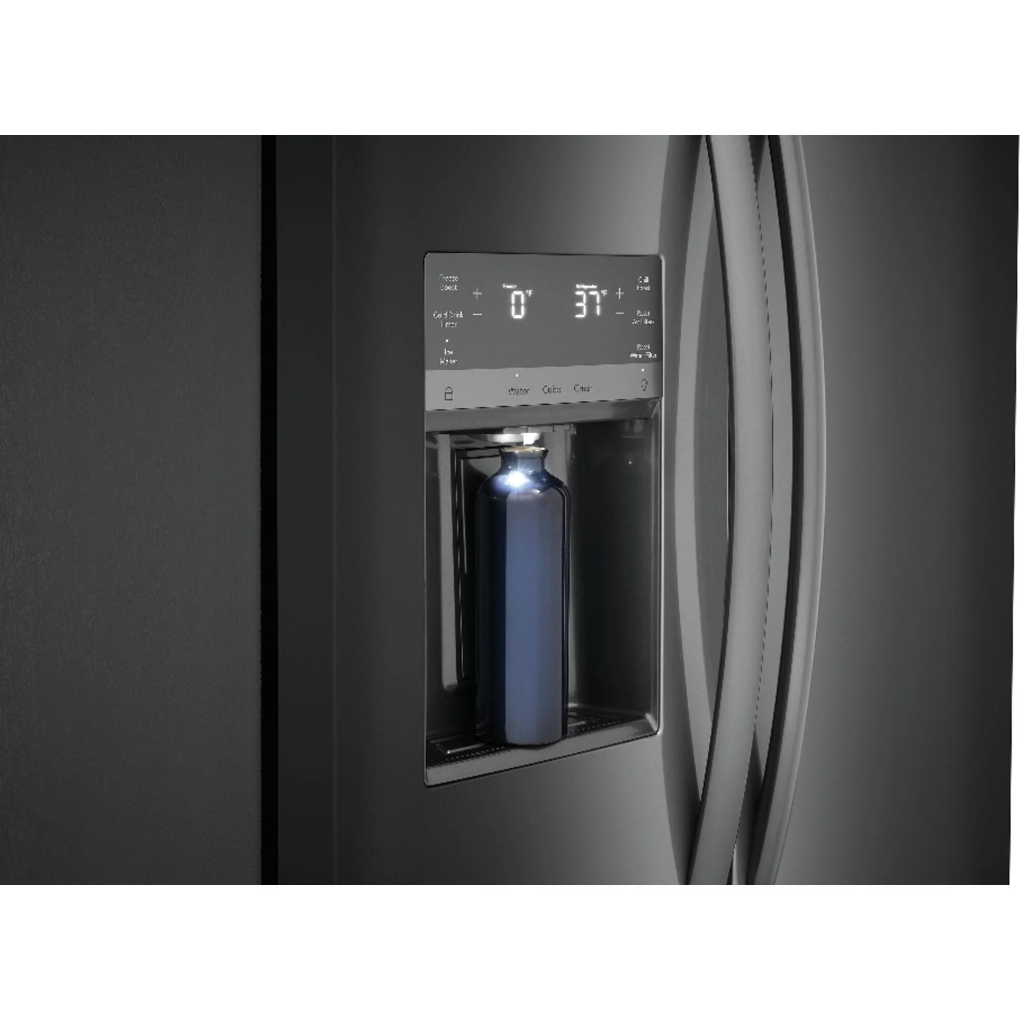 Frigidaire Gallery 22 Cu. Ft. 36" Counter Depth Side by Side Refrigerator - Black Stainless ( GRSC2352AD ) - Image 10