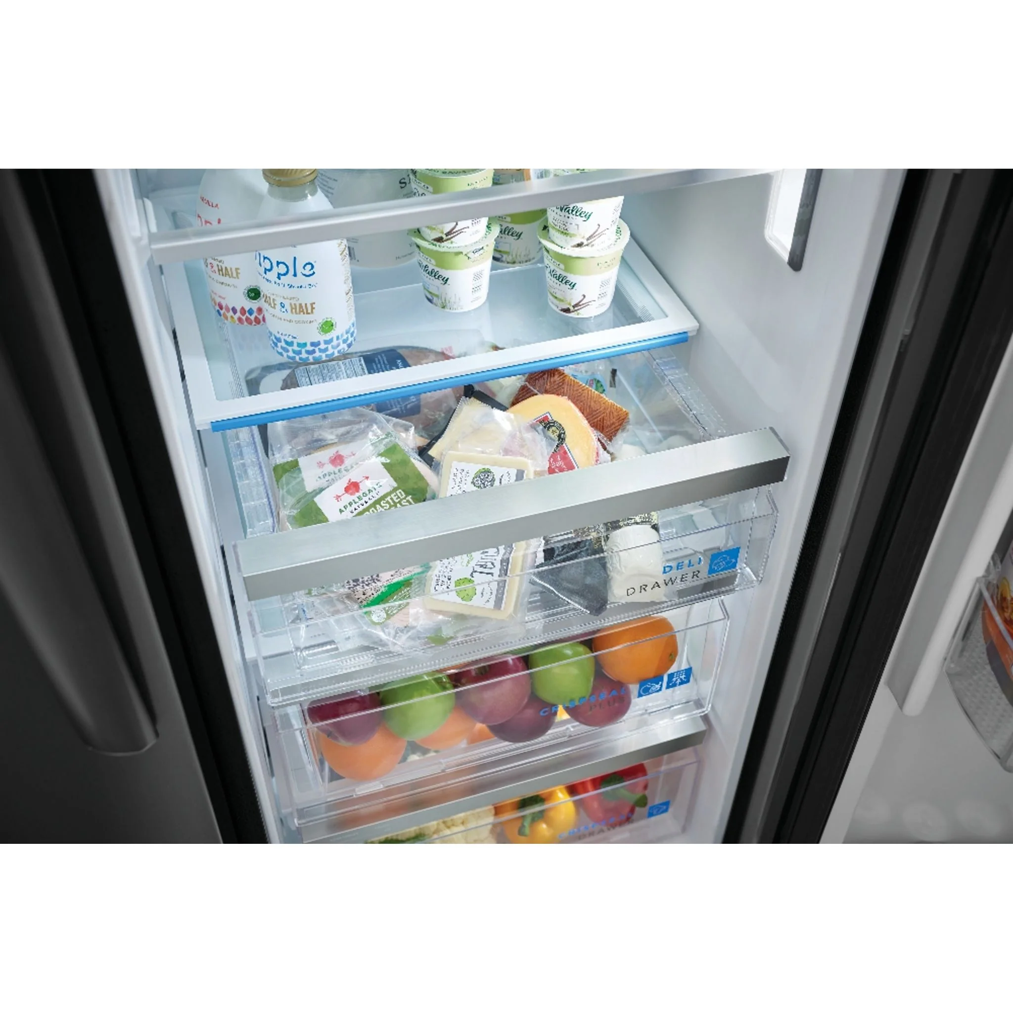 Frigidaire Gallery 22 Cu. Ft. 36" Counter Depth Side by Side Refrigerator - Black Stainless ( GRSC2352AD ) - Image 11