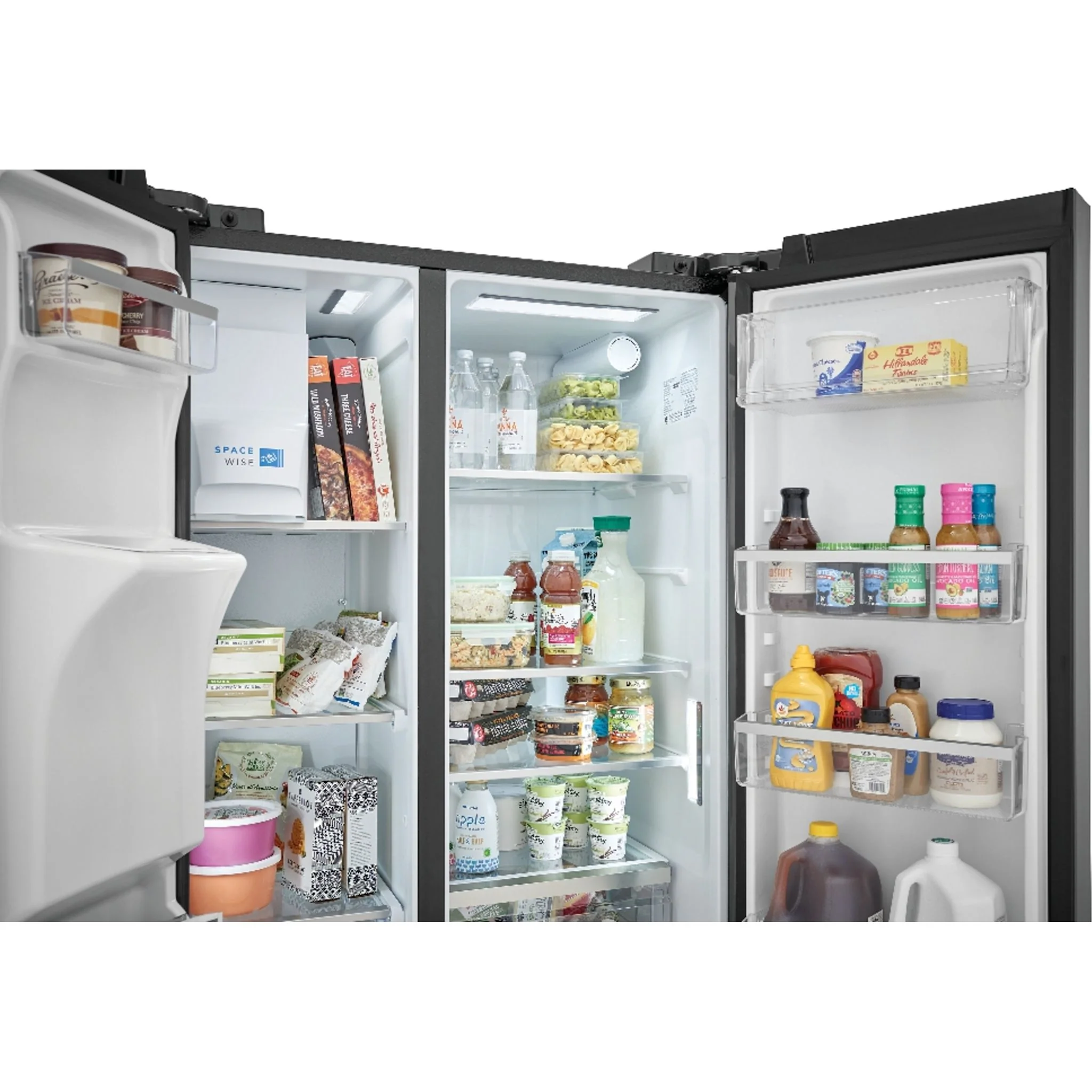 Frigidaire Gallery 22 Cu. Ft. 36" Counter Depth Side by Side Refrigerator - Black Stainless ( GRSC2352AD ) - Image 6