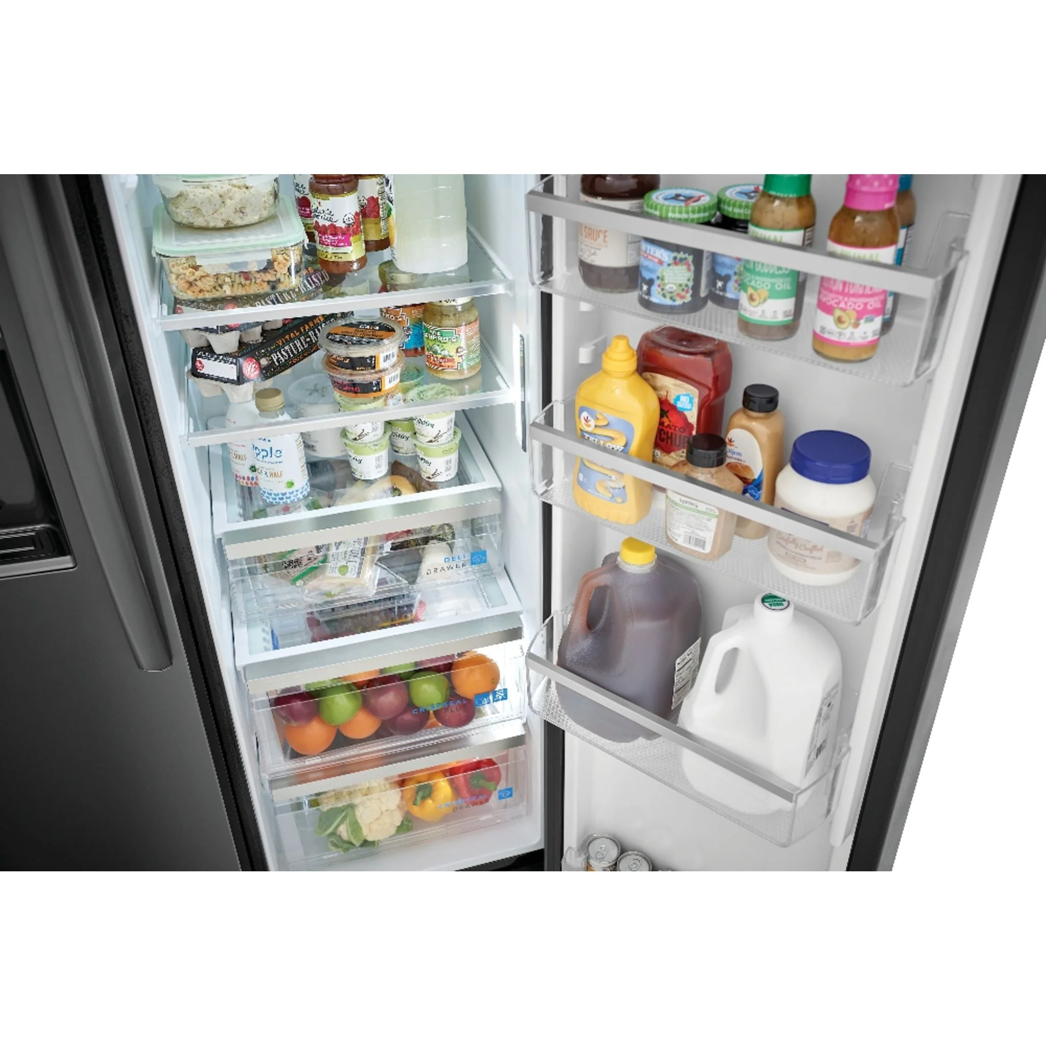 Frigidaire Gallery 22 Cu. Ft. 36" Counter Depth Side by Side Refrigerator - Black Stainless ( GRSC2352AD ) - Image 9