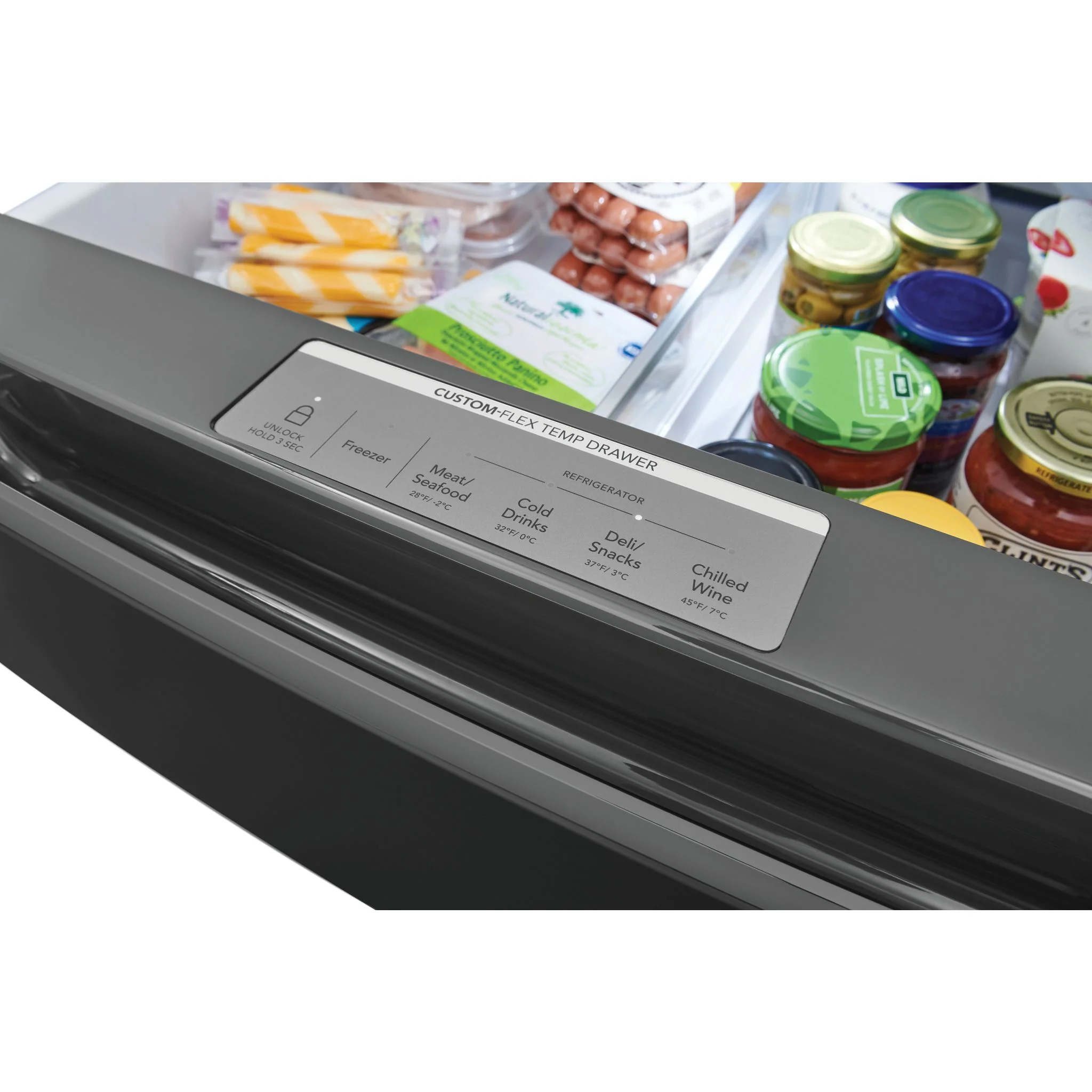 Frigidaire Gallery 22 Cu. Ft. Counter-Depth 4-Door French Door Refrigerator - Black Stainless ( GRMC2273CD ) - Image 7