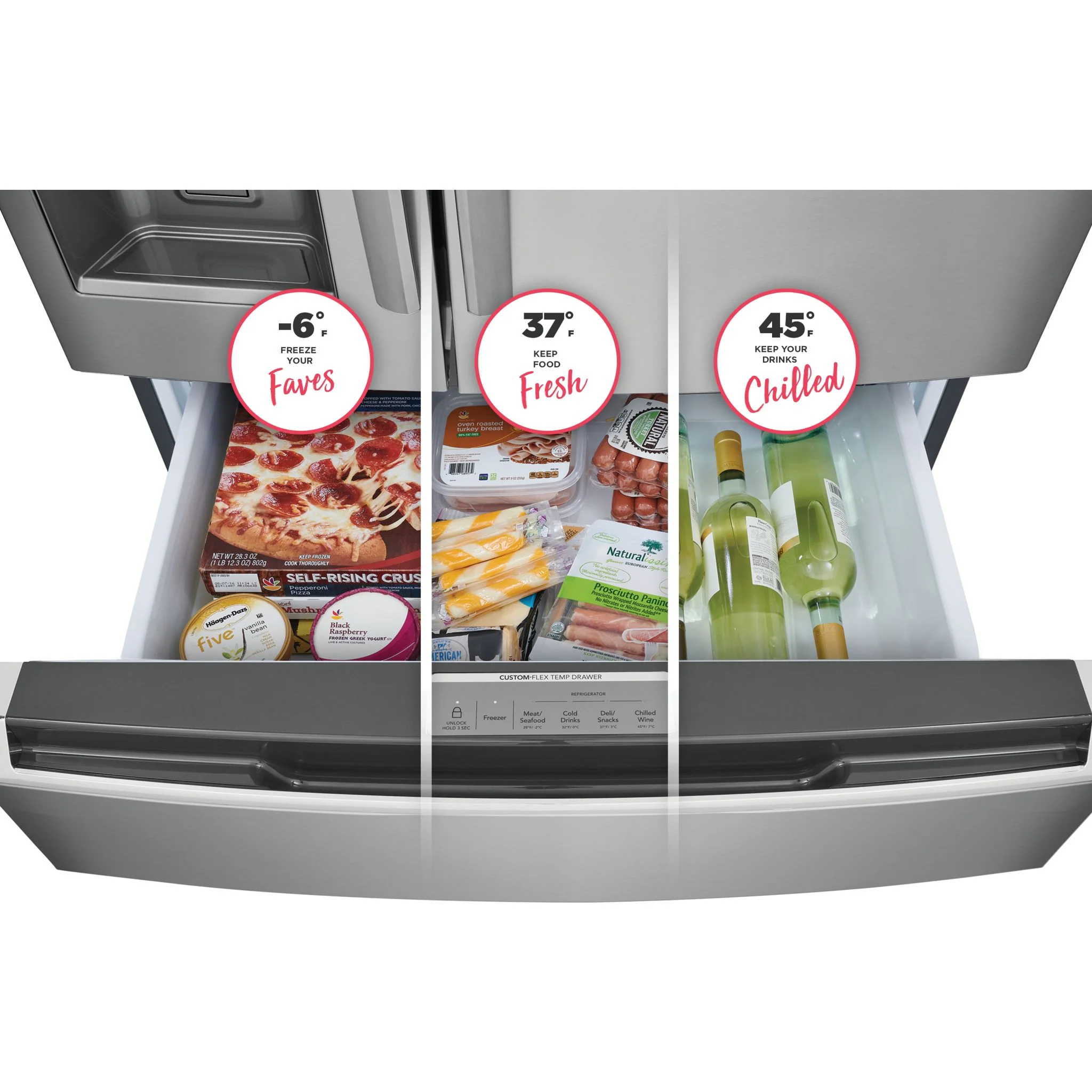 Frigidaire Gallery 22 Cu. Ft. Counter-Depth 4-Door French Door Refrigerator - Stainless Steel ( GRMC2273CF ) - Image 20