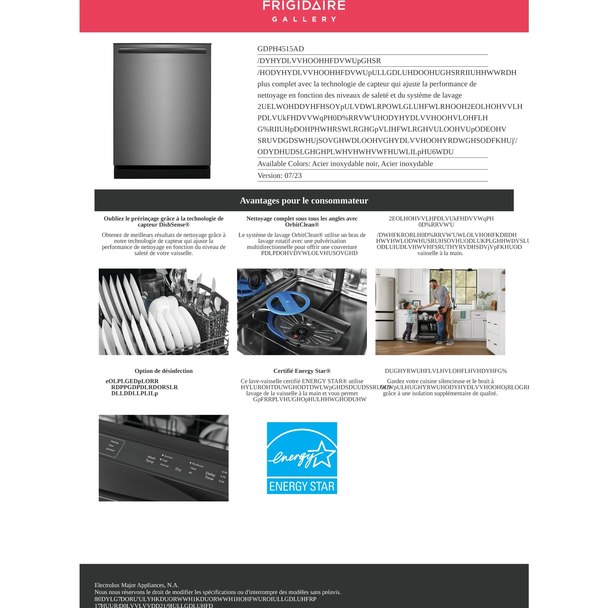 Frigidaire Gallery 24" Built-In Dishwasher - Black Stainless ( GDPH4515AD ) - Image 19
