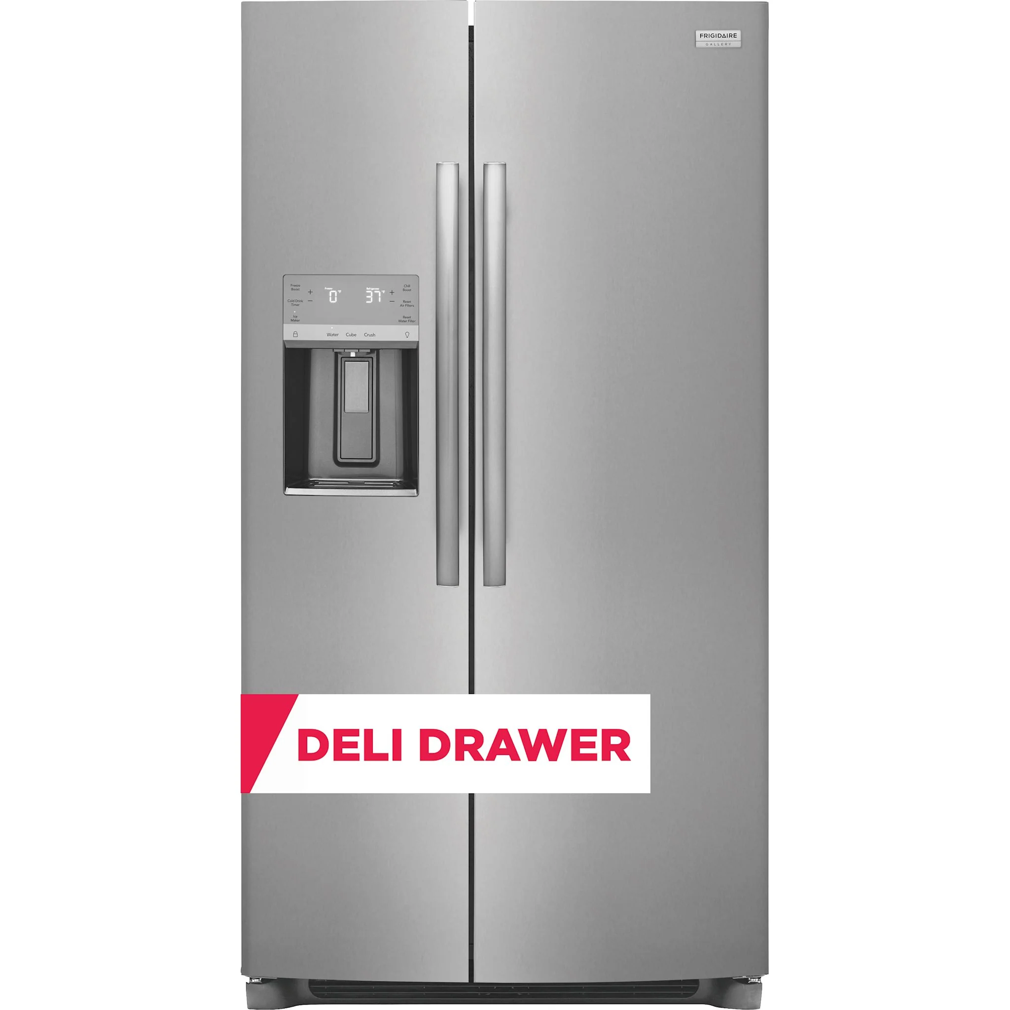 Frigidaire Gallery 26 Cu. Ft. 36" Standard Depth Side by Side Refrigerator - Stainless Steel ( GRSS2652AF ) - Image 3