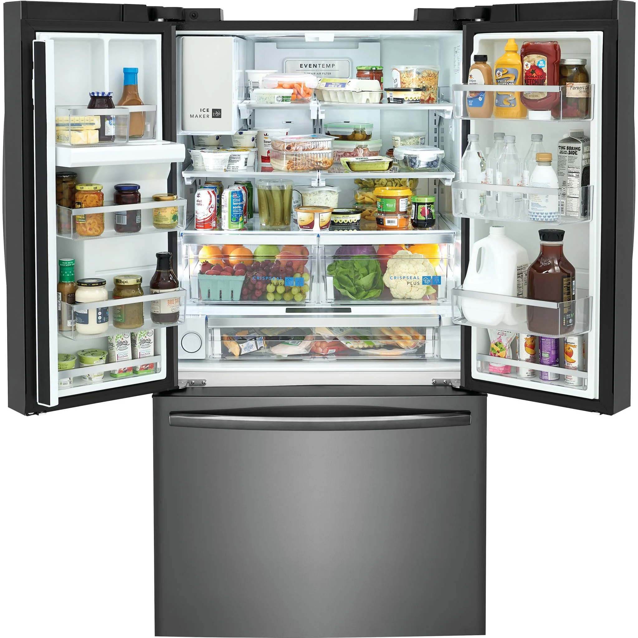 Frigidaire Gallery 28 Cu. Ft. Standard-Depth French Door Refrigerator - Black Stainless ( GRFS2853AD ) - Image 6