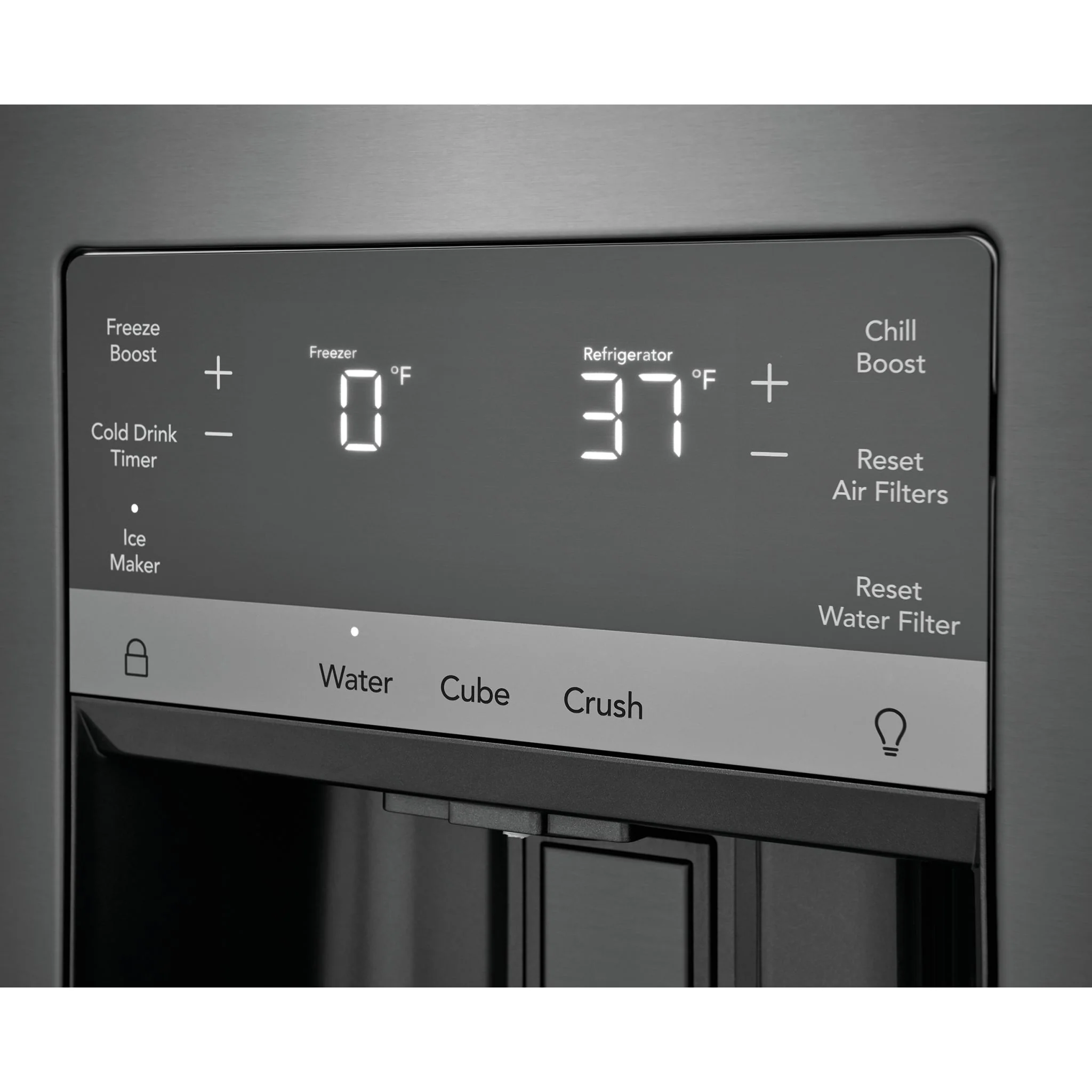 Frigidaire Gallery 28 Cu. Ft. Standard-Depth French Door Refrigerator - Black Stainless ( GRFS2853AD ) - Image 9