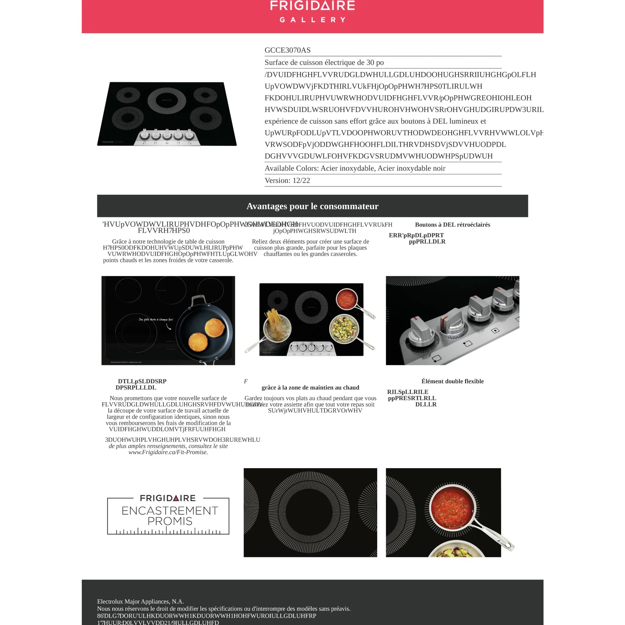 Frigidaire Gallery 30" Electric Cooktop - Stainless Steel ( GCCE3070AS ) - Image 12