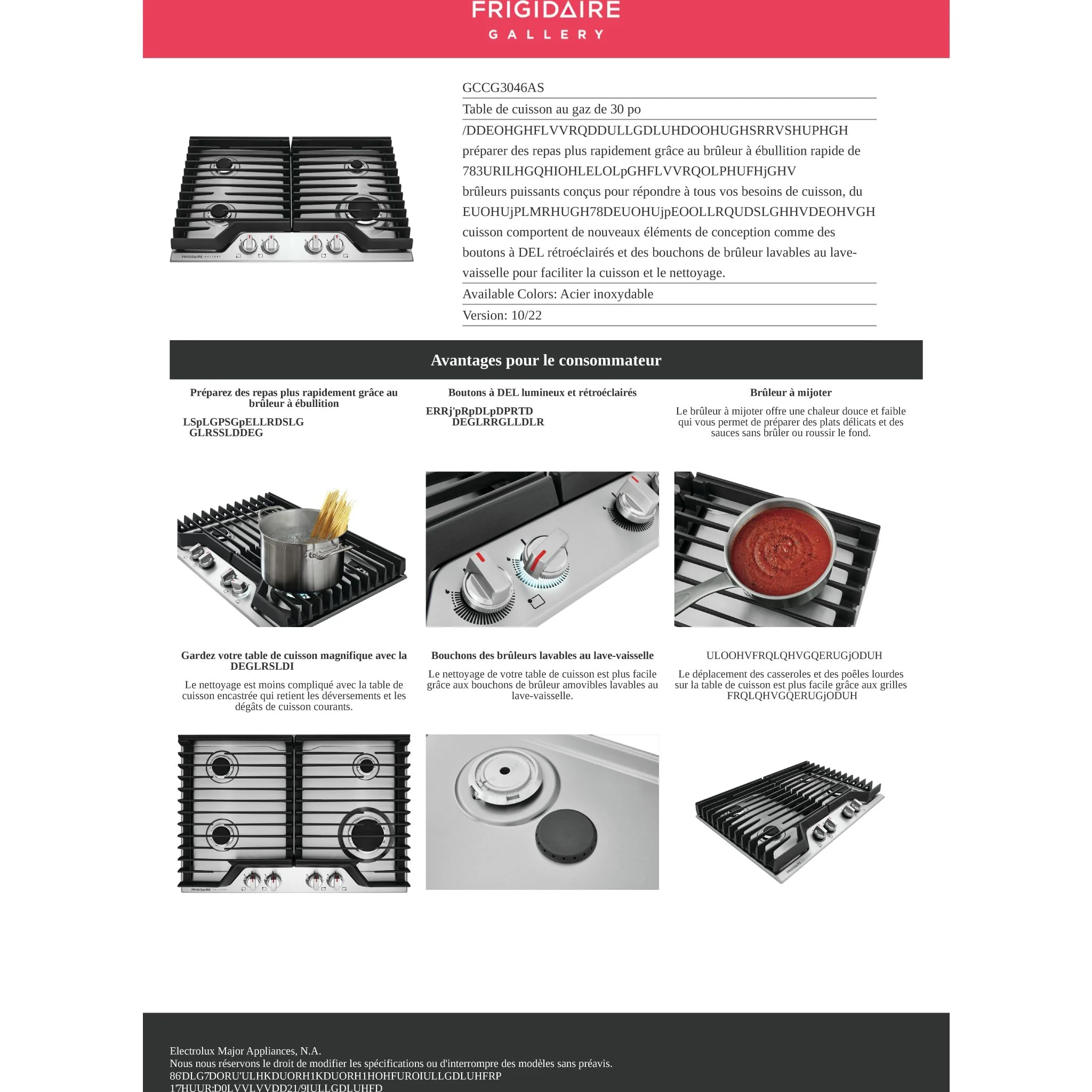 Frigidaire Gallery 30" Gas Cooktop - Stainless Steel ( GCCG3046AS ) - Image 14
