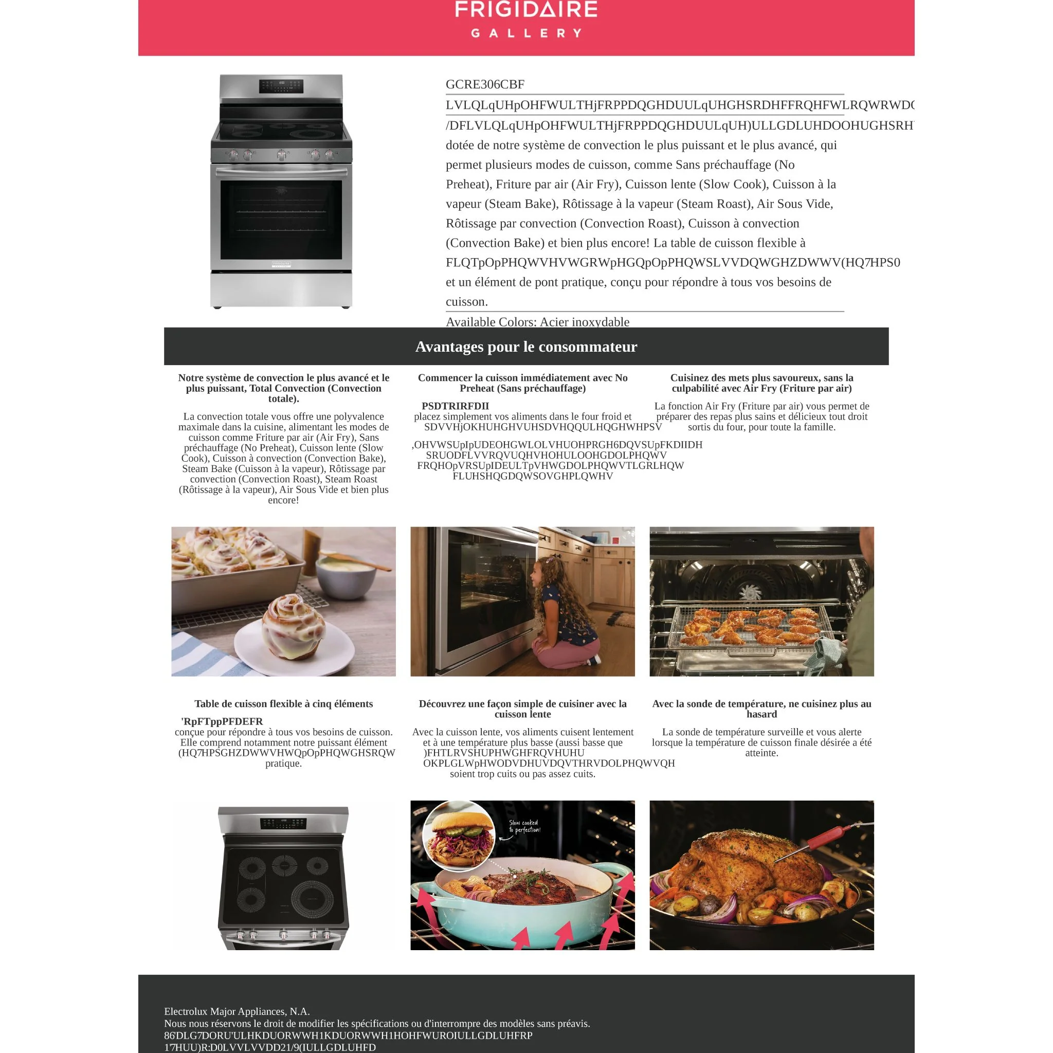 Frigidaire Gallery 30" Rear Control Electric Range with Total Convection - Stainless Steel ( GCRE306CBF ) - Image 19