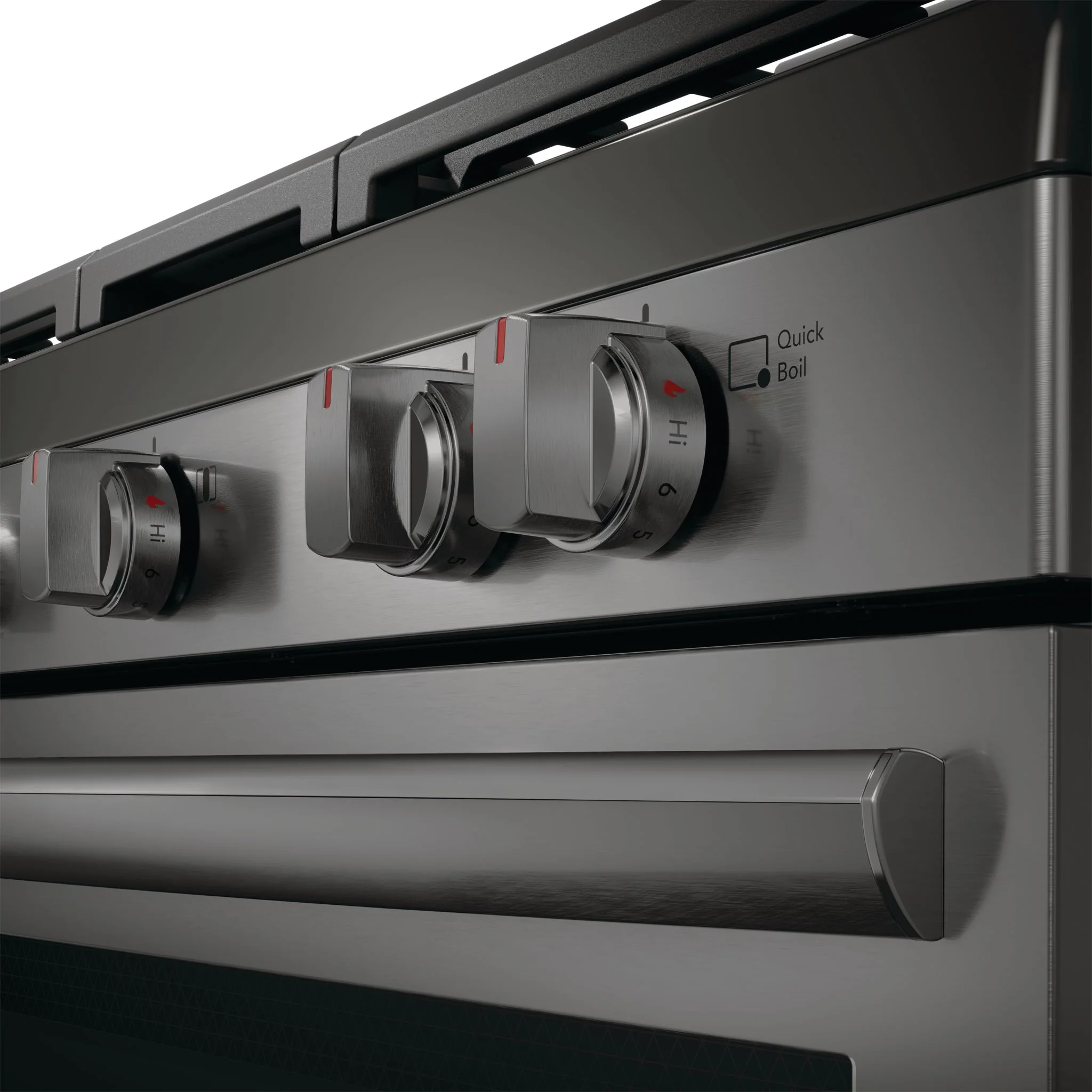 Frigidaire Gallery 30" Rear Control Gas Range with Total Convection - Black Stainless ( GCRG3060BD ) - Image 4