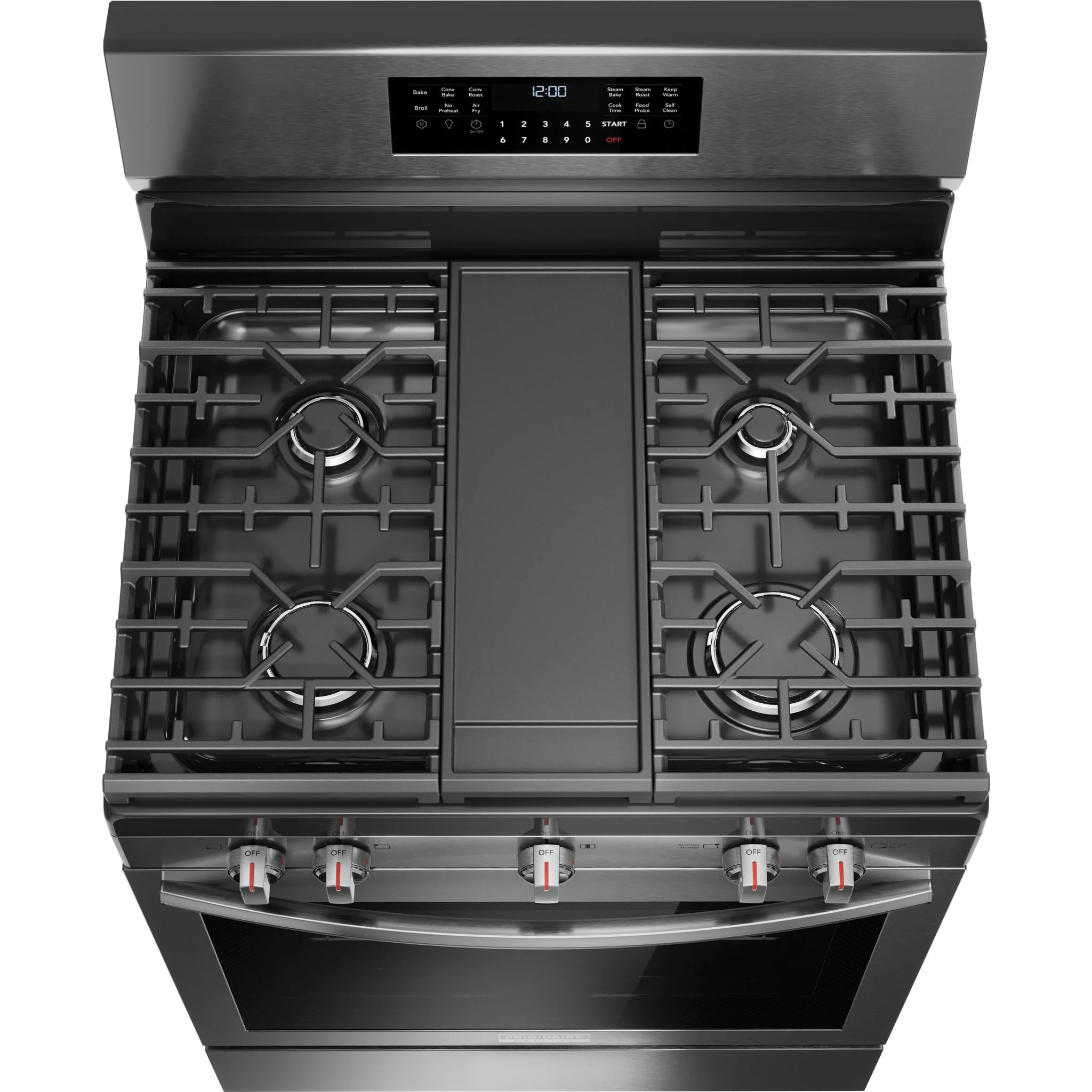 Frigidaire Gallery 30" Rear Control Gas Range with Total Convection - Black Stainless ( GCRG3060BD ) - Image 5
