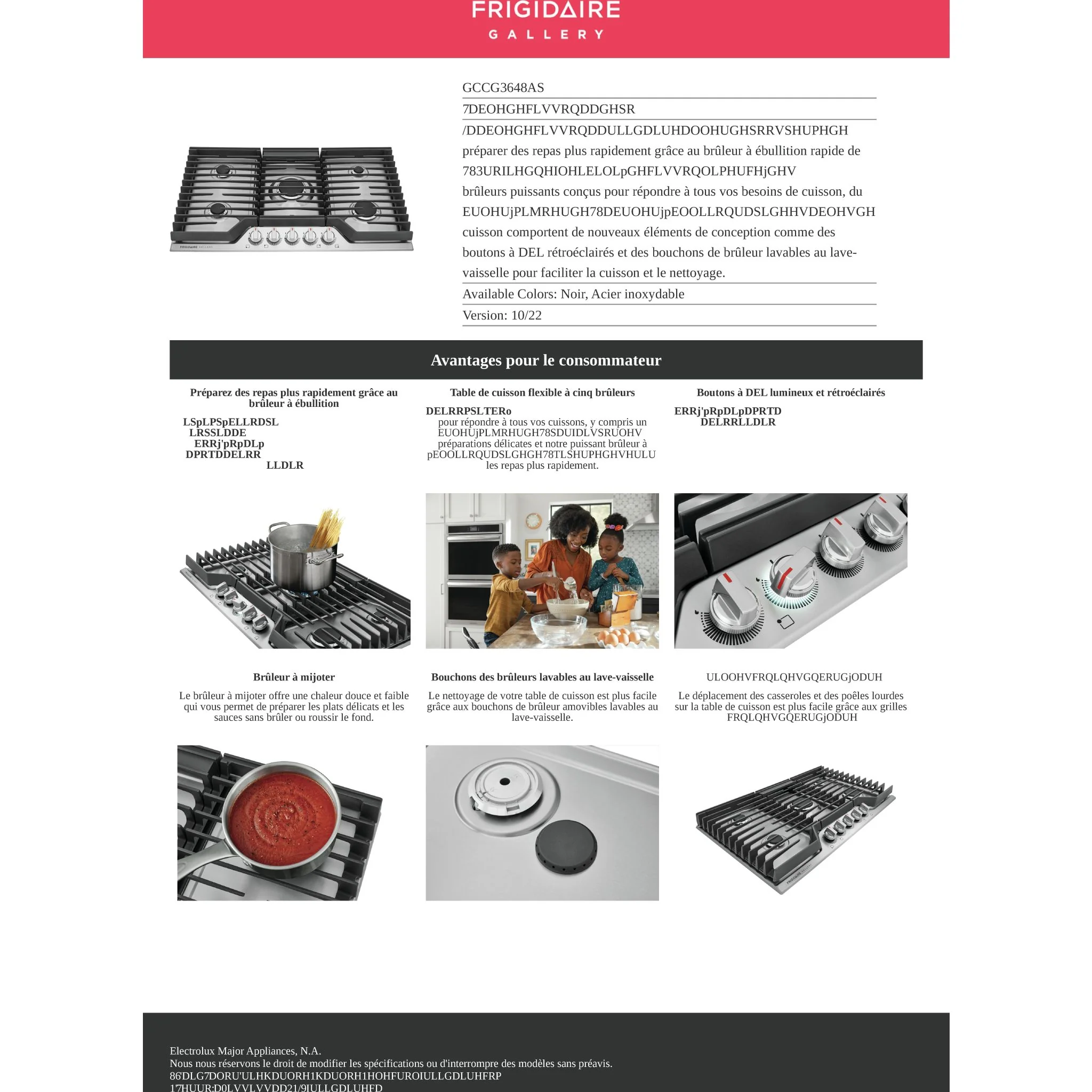 Frigidaire Gallery 36" Gas Cooktop - Stainless Steel ( GCCG3648AS ) - Image 14
