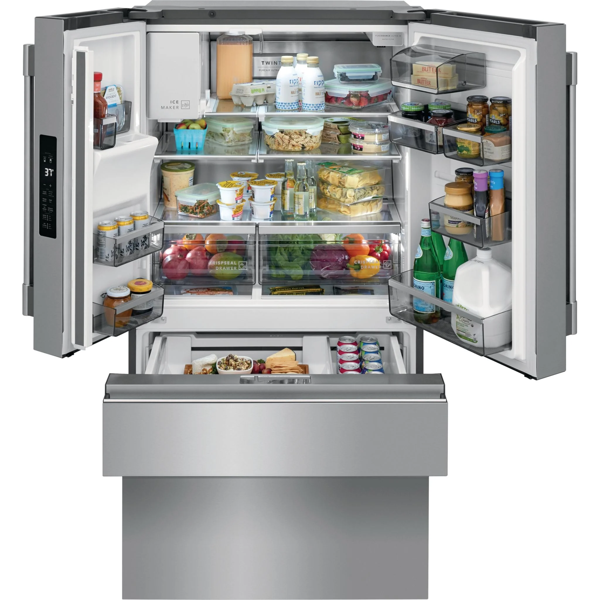 Frigidaire Professional 21 Cu. Ft. Counter-Depth 4-Door French Door Refrigerator - Stainless Steel ( PRMC2285AF ) - Image 4