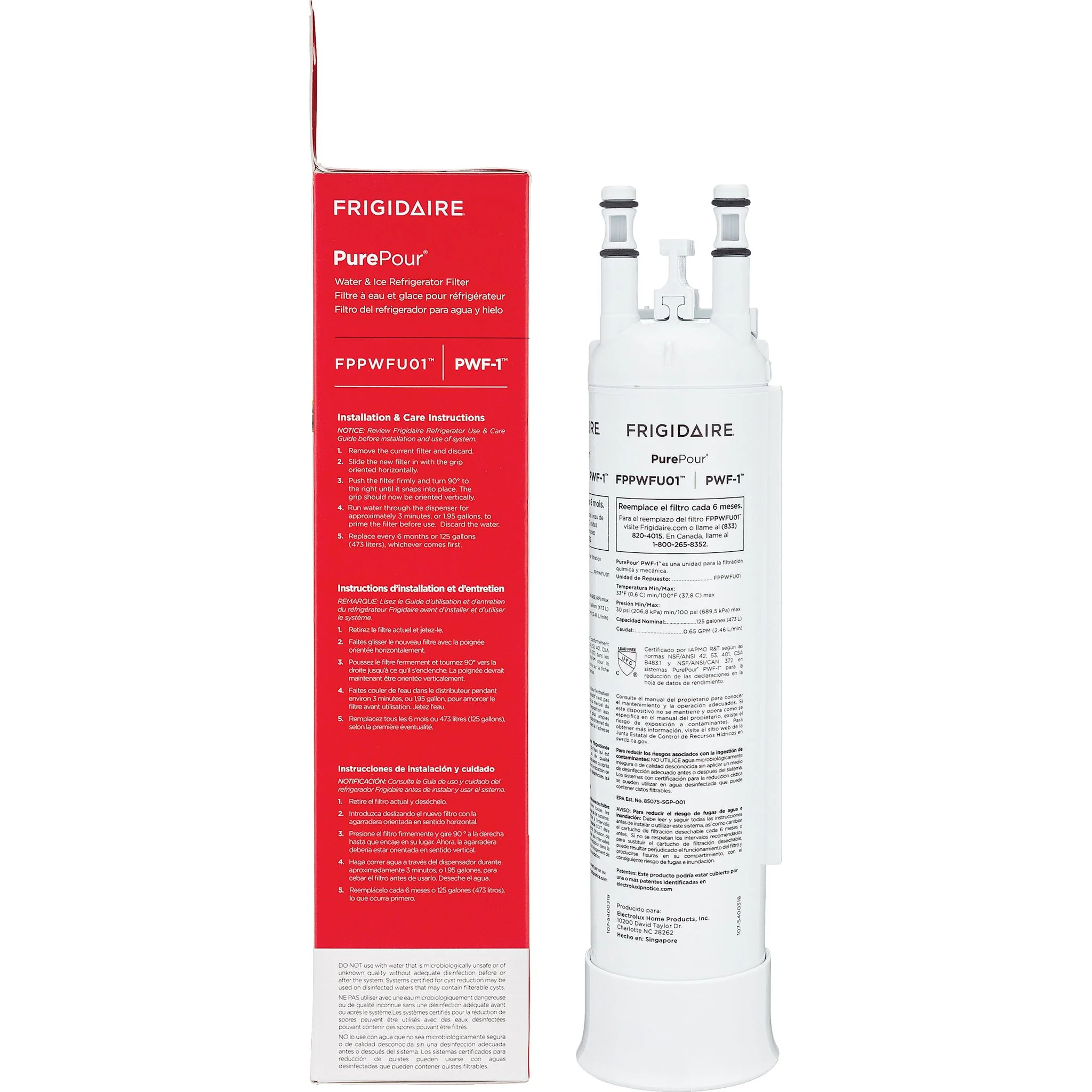 Frigidaire Professional PurePour™ Water and Ice Refrigerator Filter WF-1™ -  ( FPPWFU01 ) - Image 2