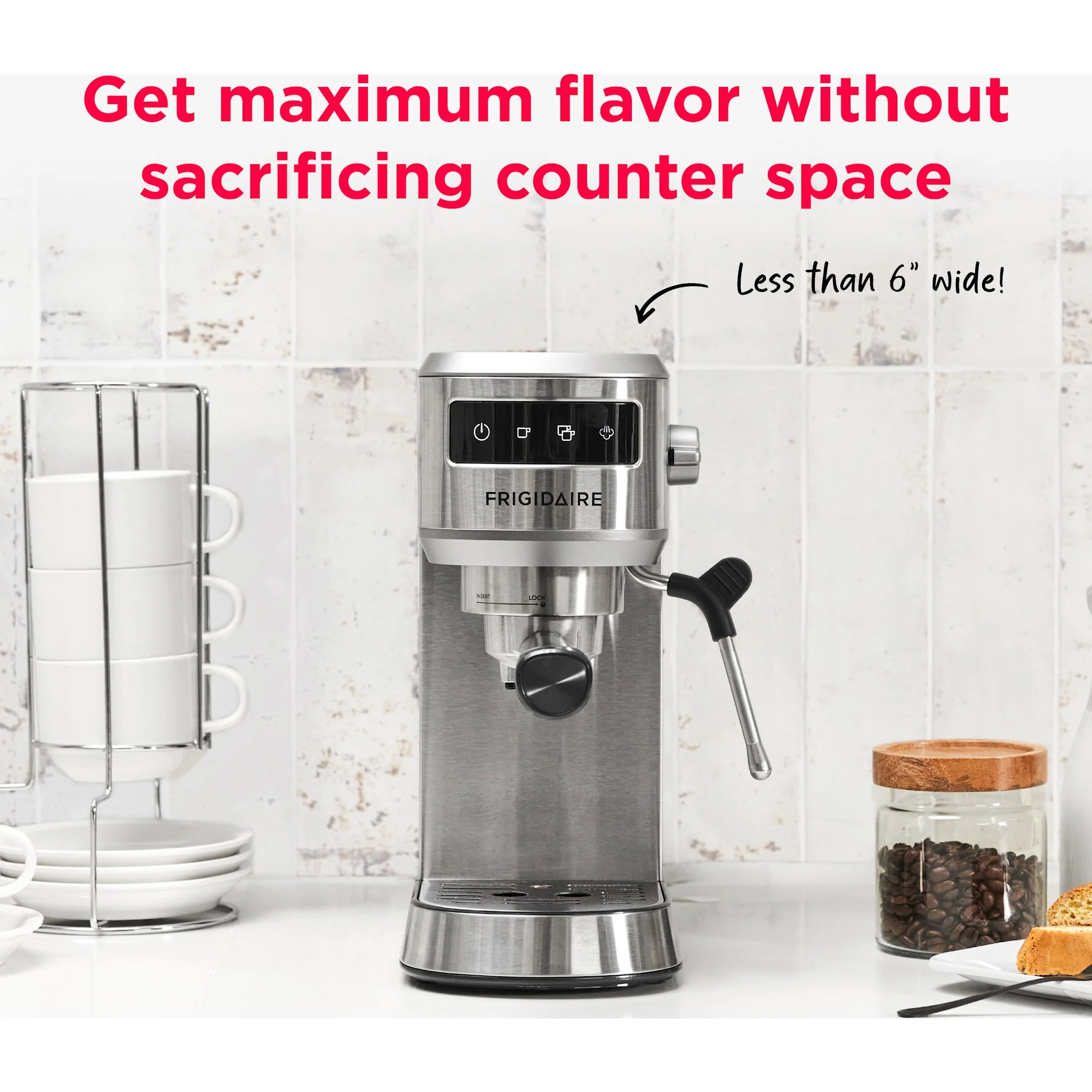 Frigidaire Steam Espresso Maker - Black Stainless ( FREM100SS ) - Image 16