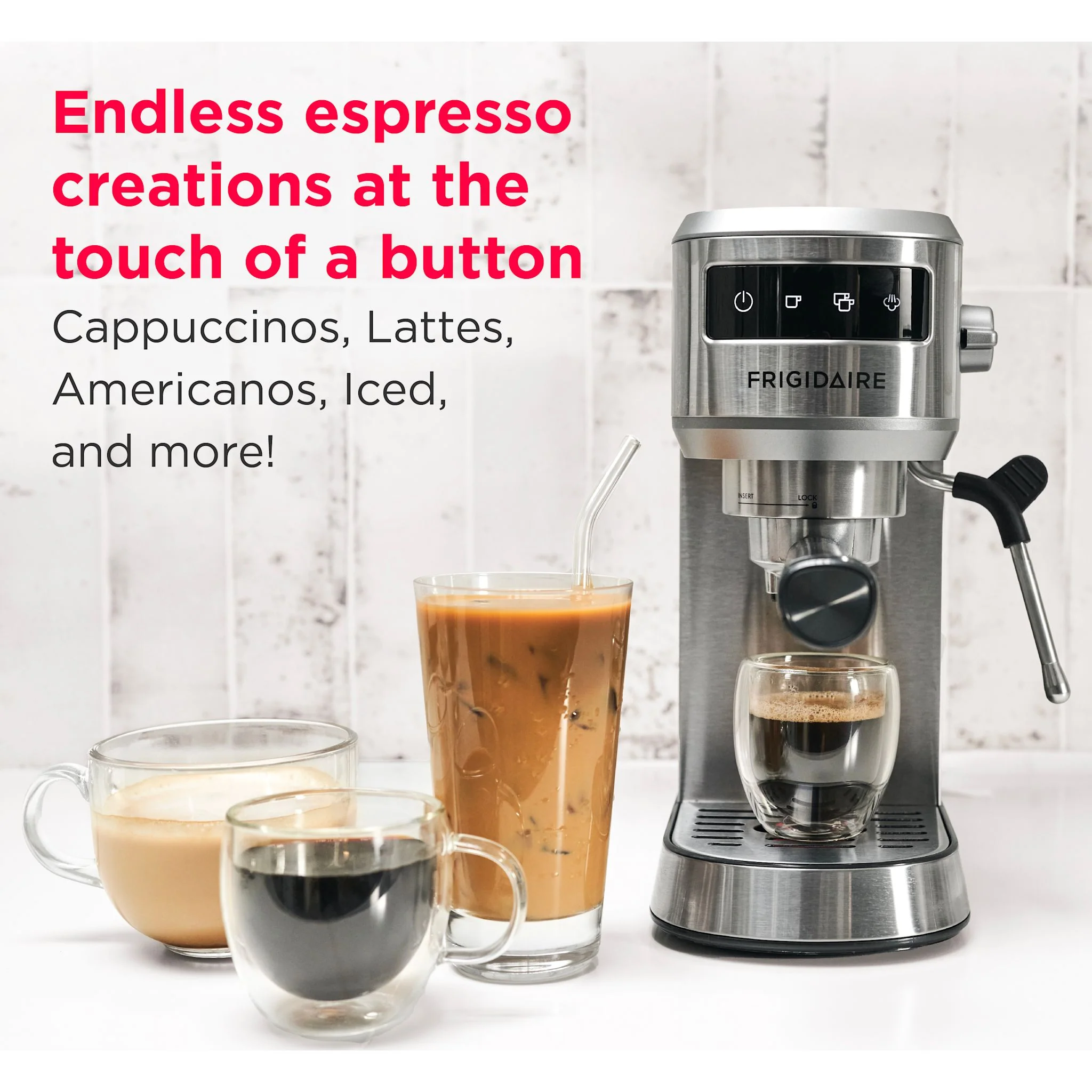 Frigidaire Steam Espresso Maker - Black Stainless ( FREM100SS ) - Image 17