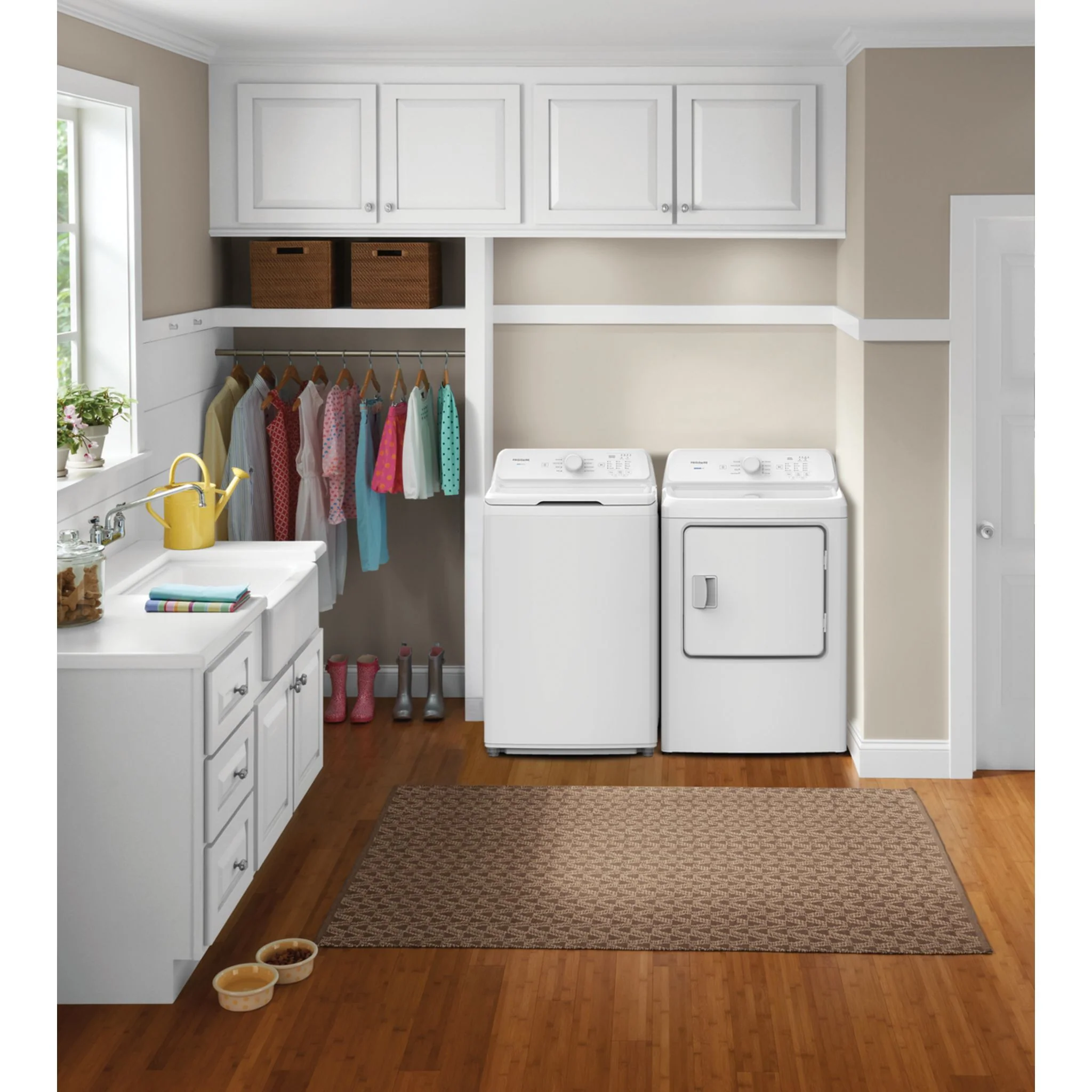 Frigidaire Top Load Pair (FLVW7000AW-FLVE700CAW) - White - Image 6