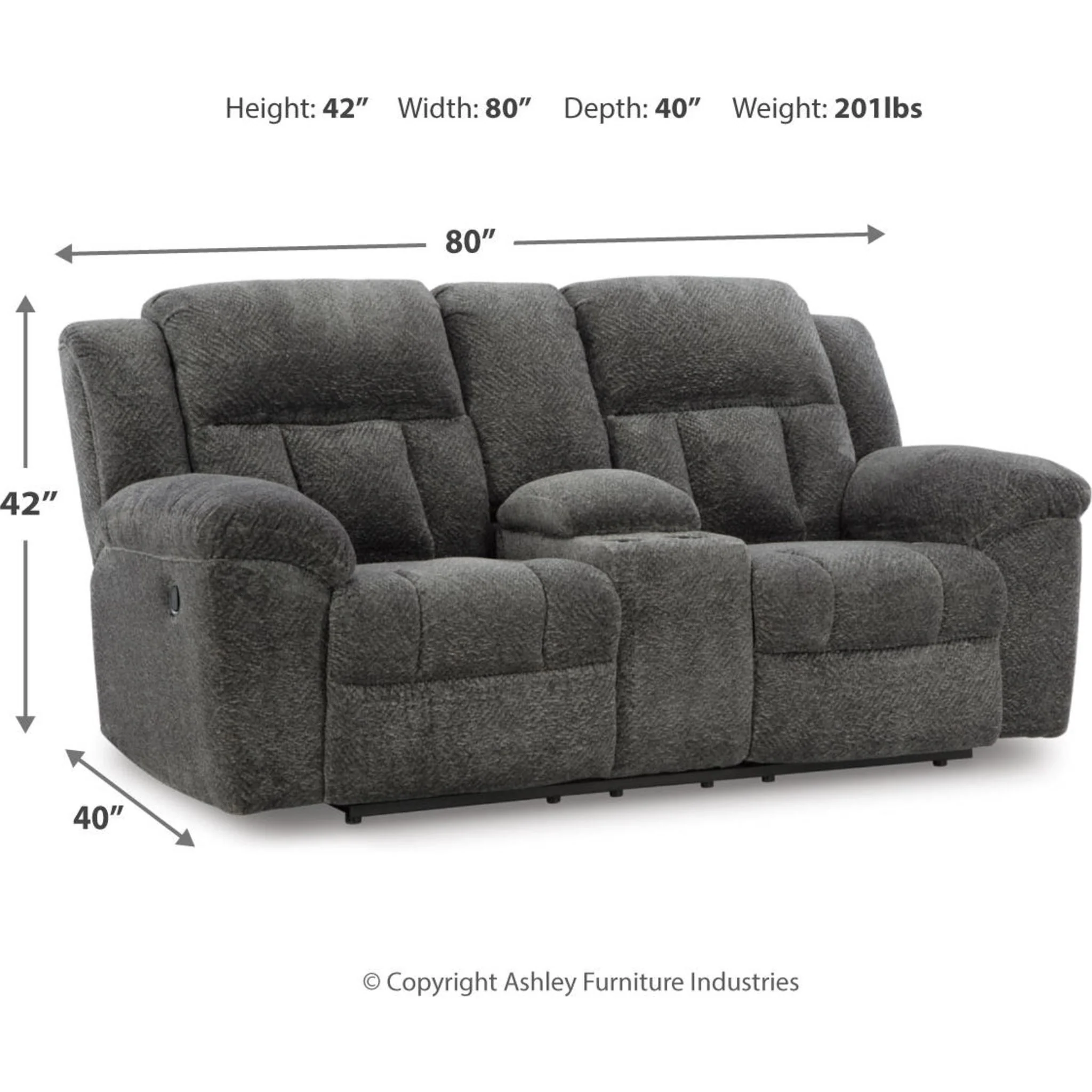 Frohn Reclining Loveseat with Console - Image 15