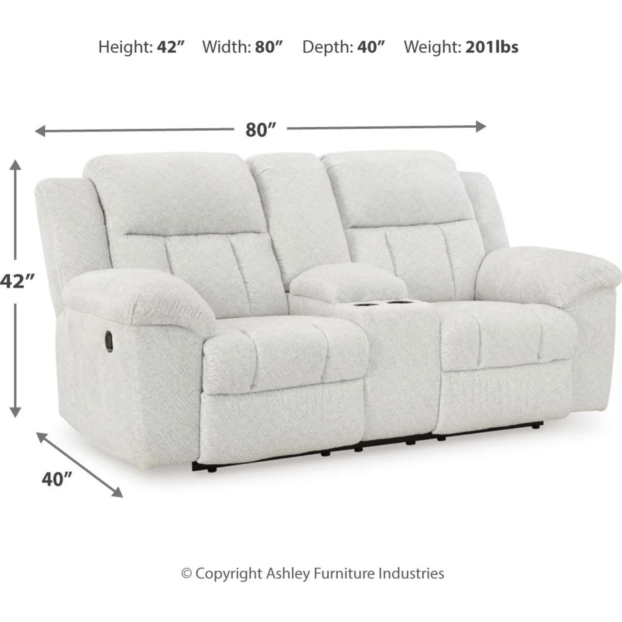 Frohn Reclining Loveseat with Console - Image 3