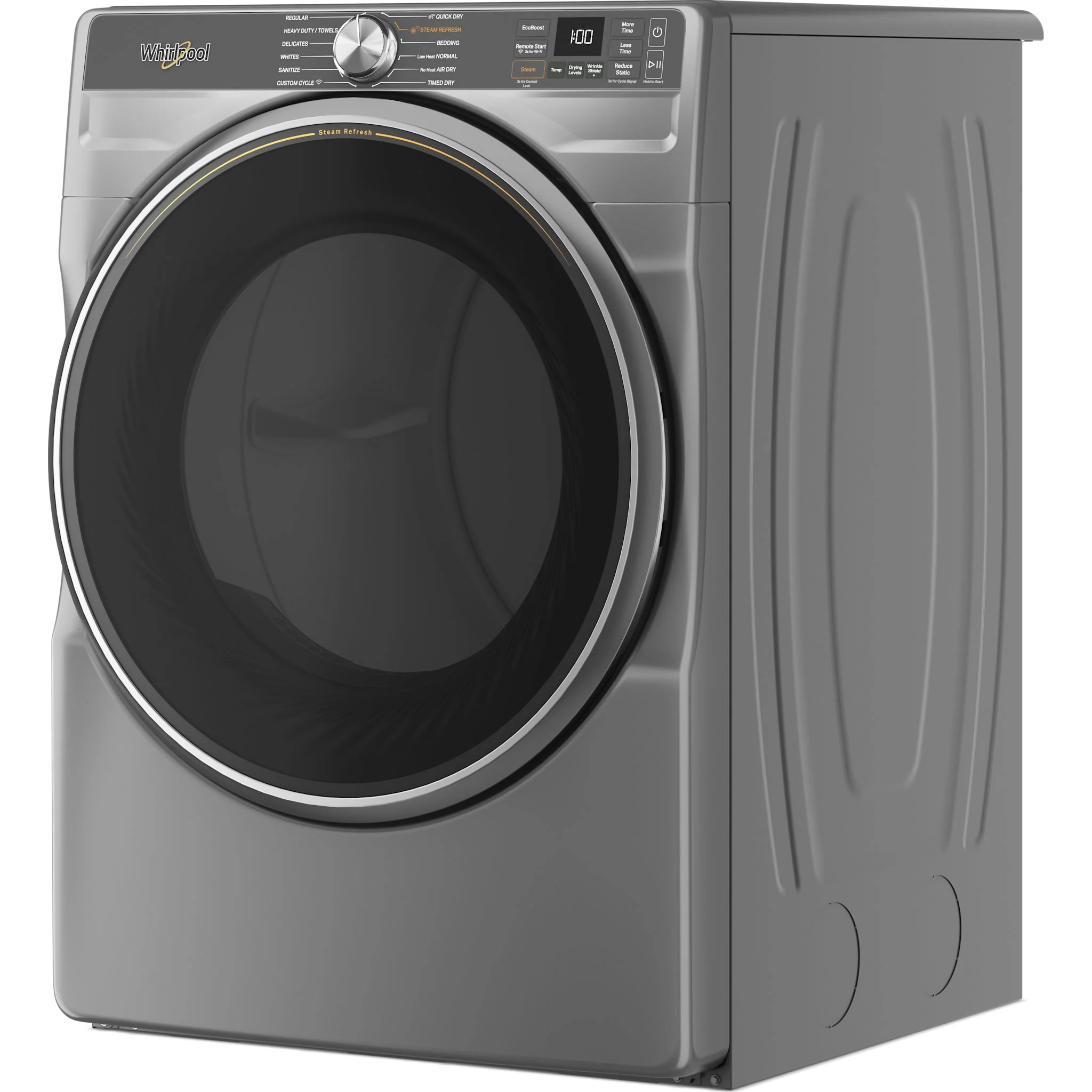Whirlpool 7.4 cu. ft. Smart Front Load ENERGY STAR Electric Dryer with Steam Capabilities -Radiant Silver (YWED6720RR) - Image 3
